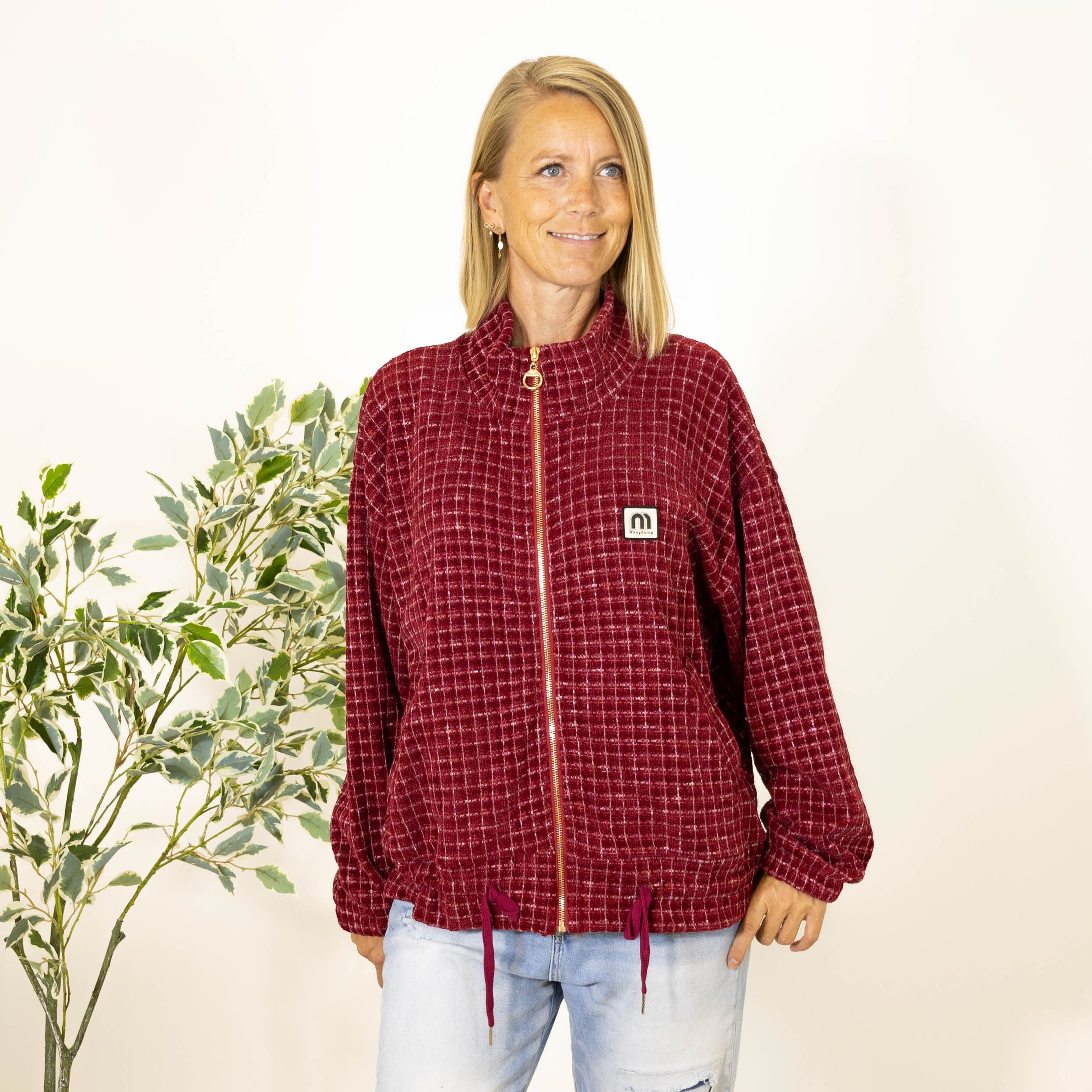 Mercy ternet bomber jakke, Bordeaux