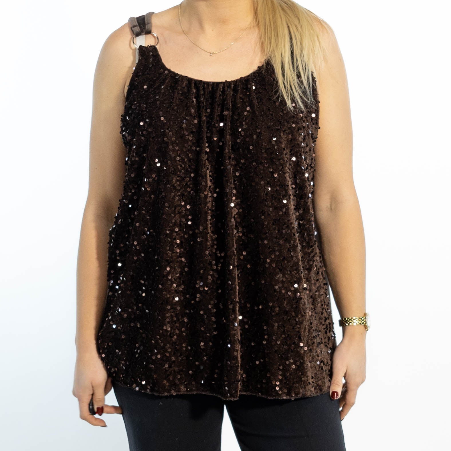 Dorte velour top, Choko