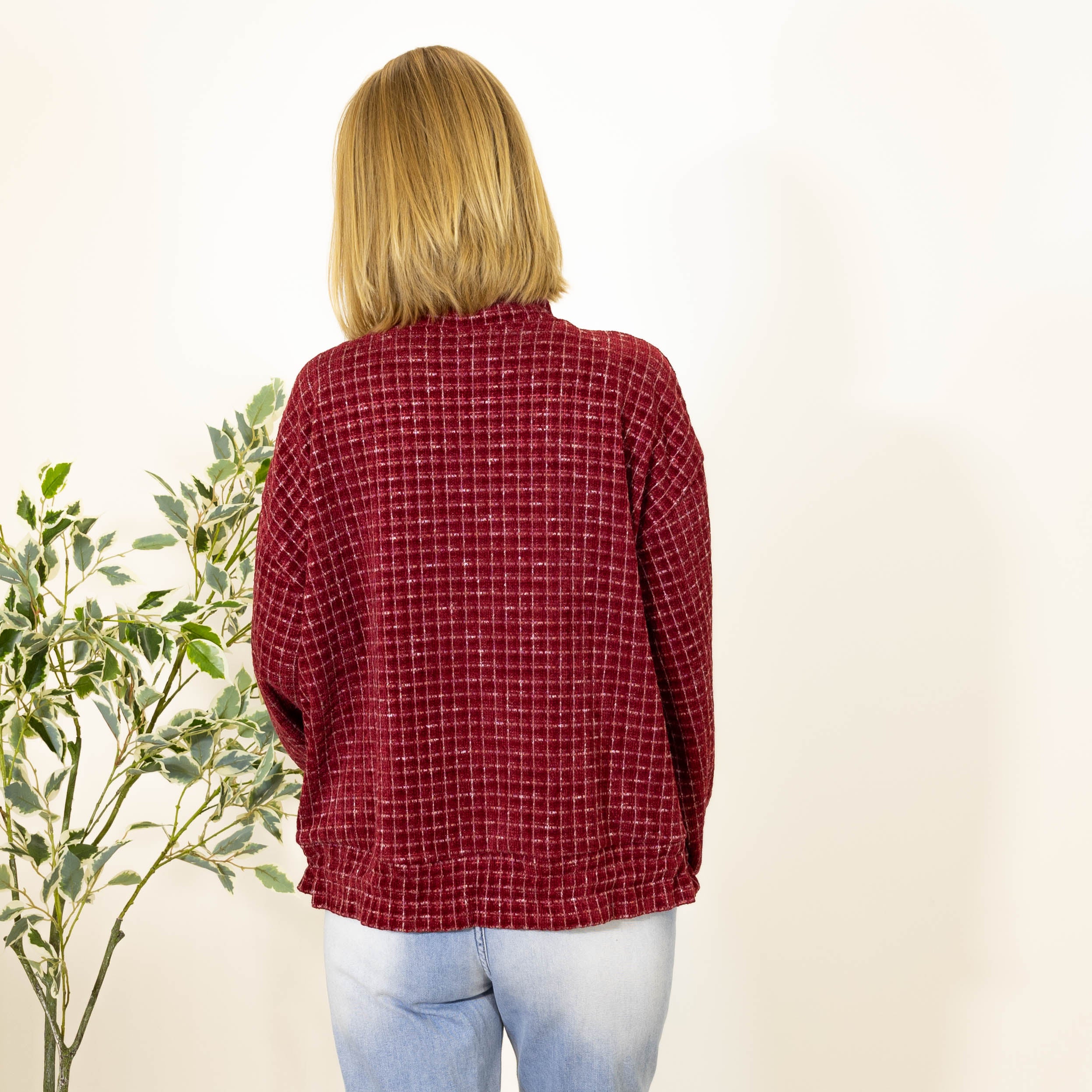 Mercy ternet bomber jakke, Bordeaux