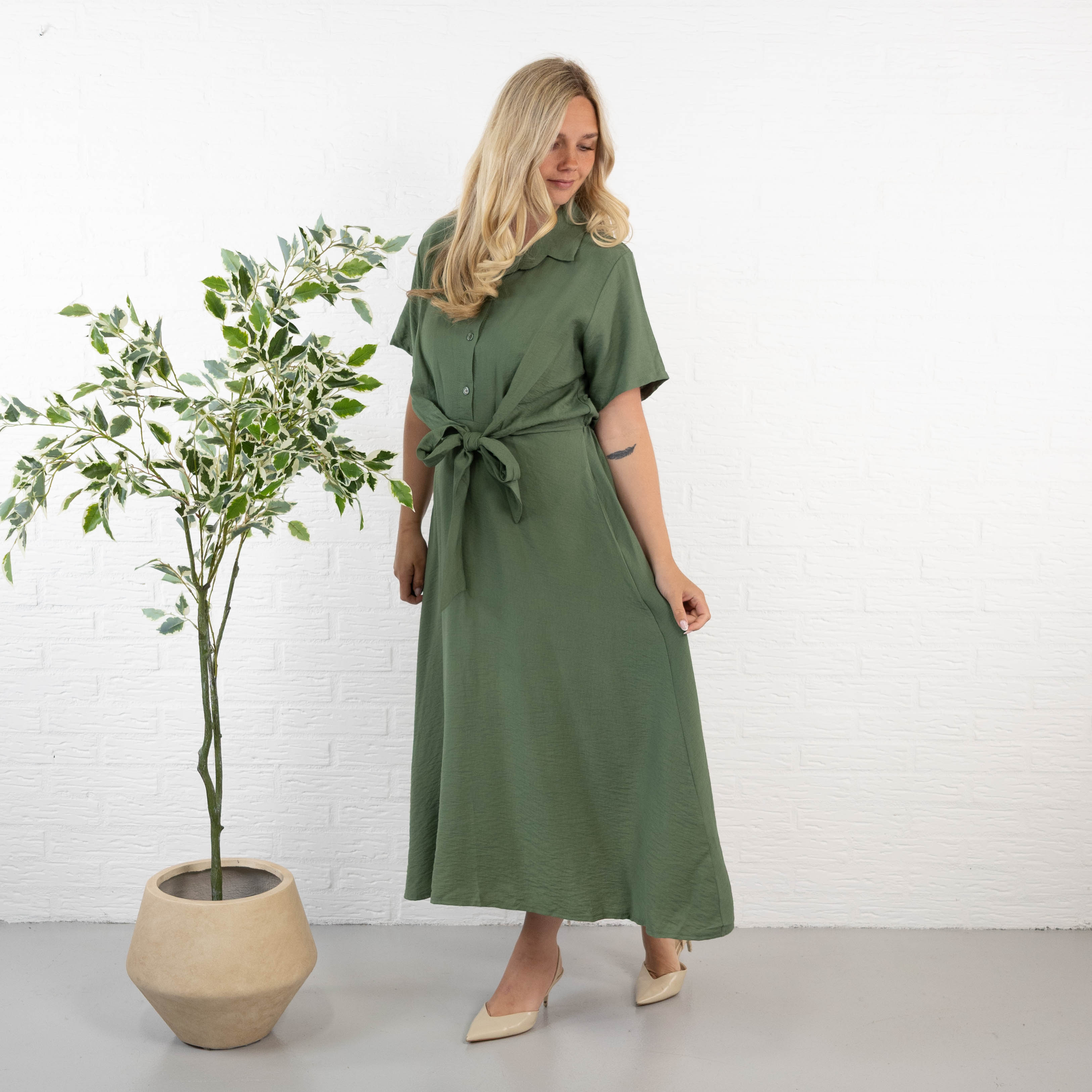 Liberty kjole, Khaki