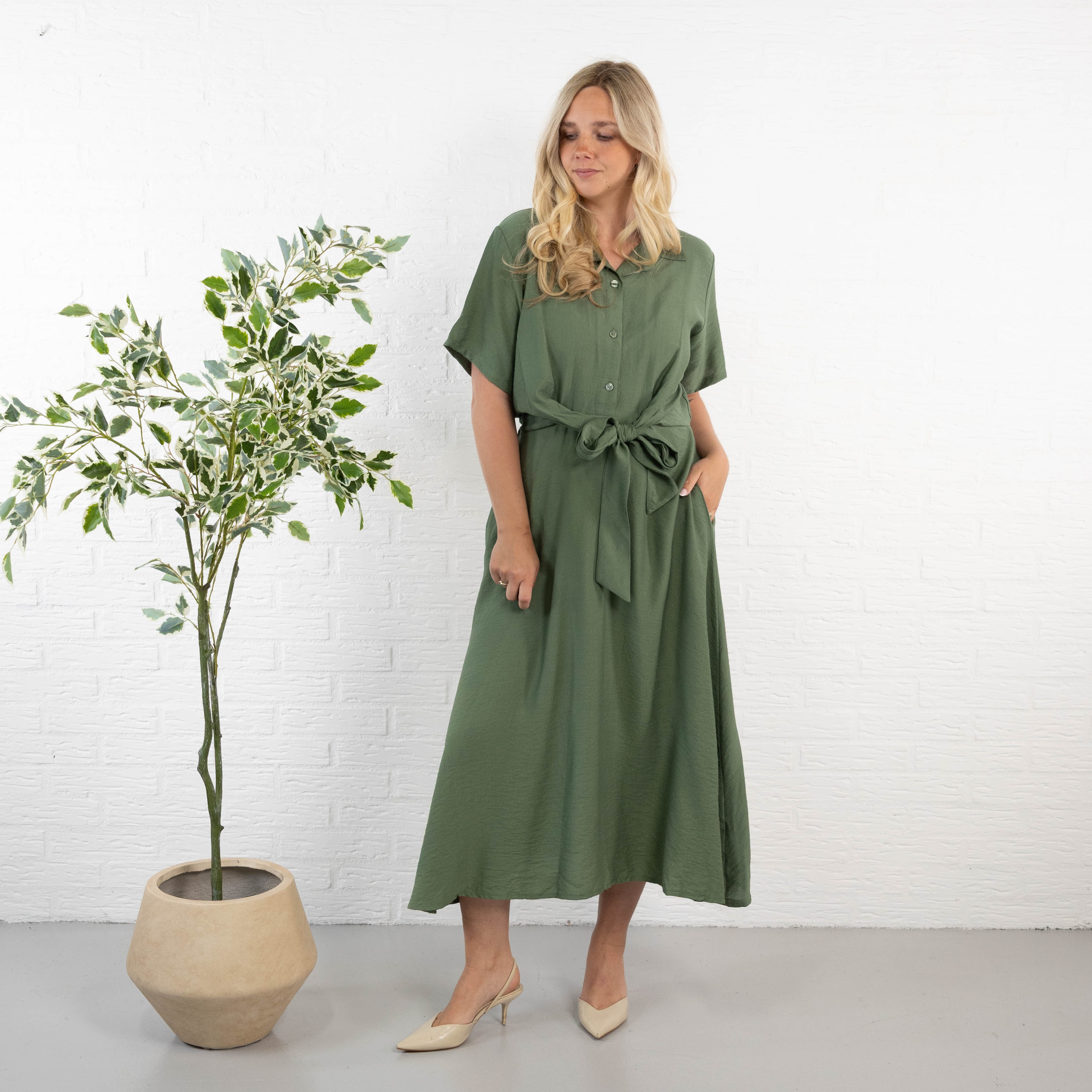 Liberty kjole, Khaki