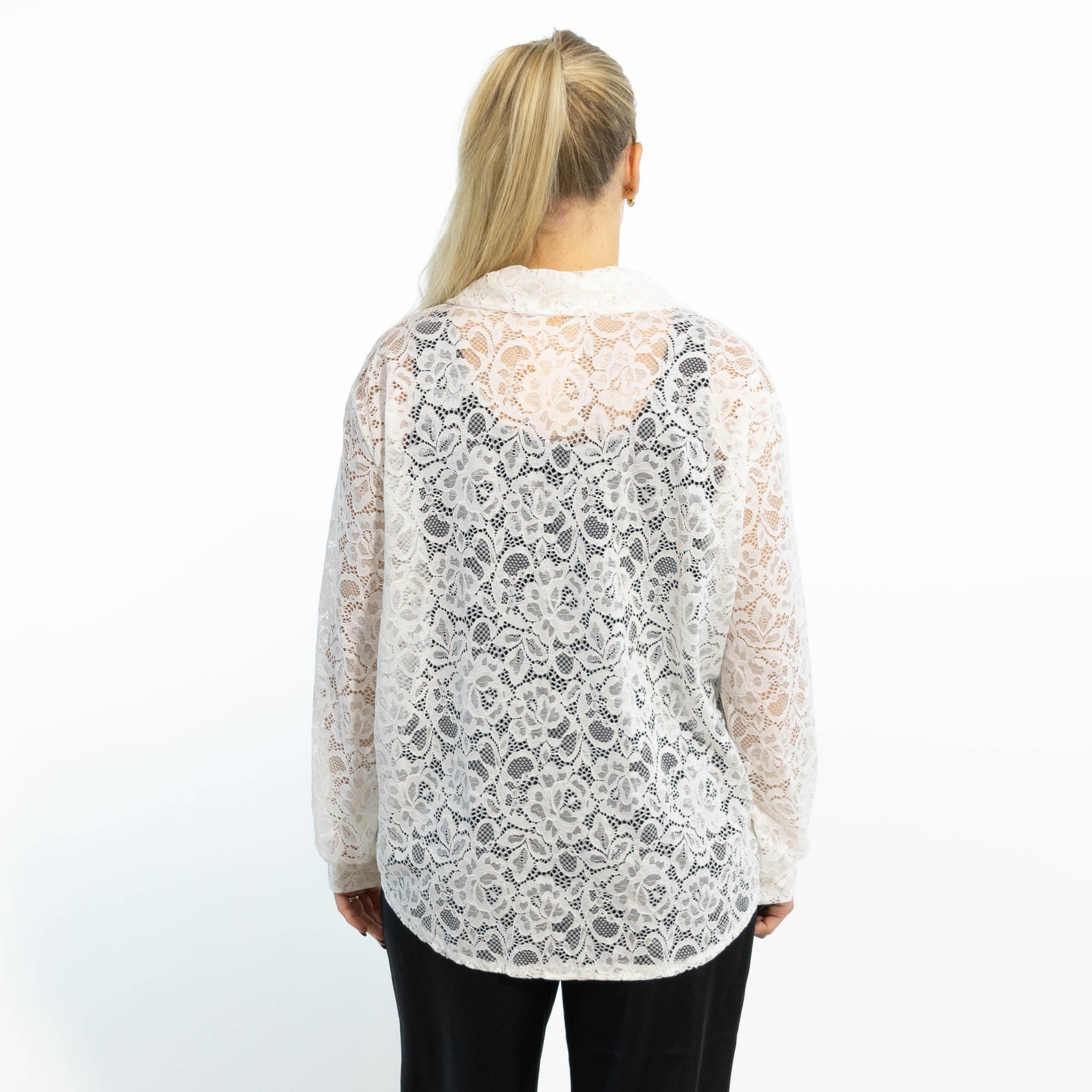 Gunhild chiffon skjorte, Hvid