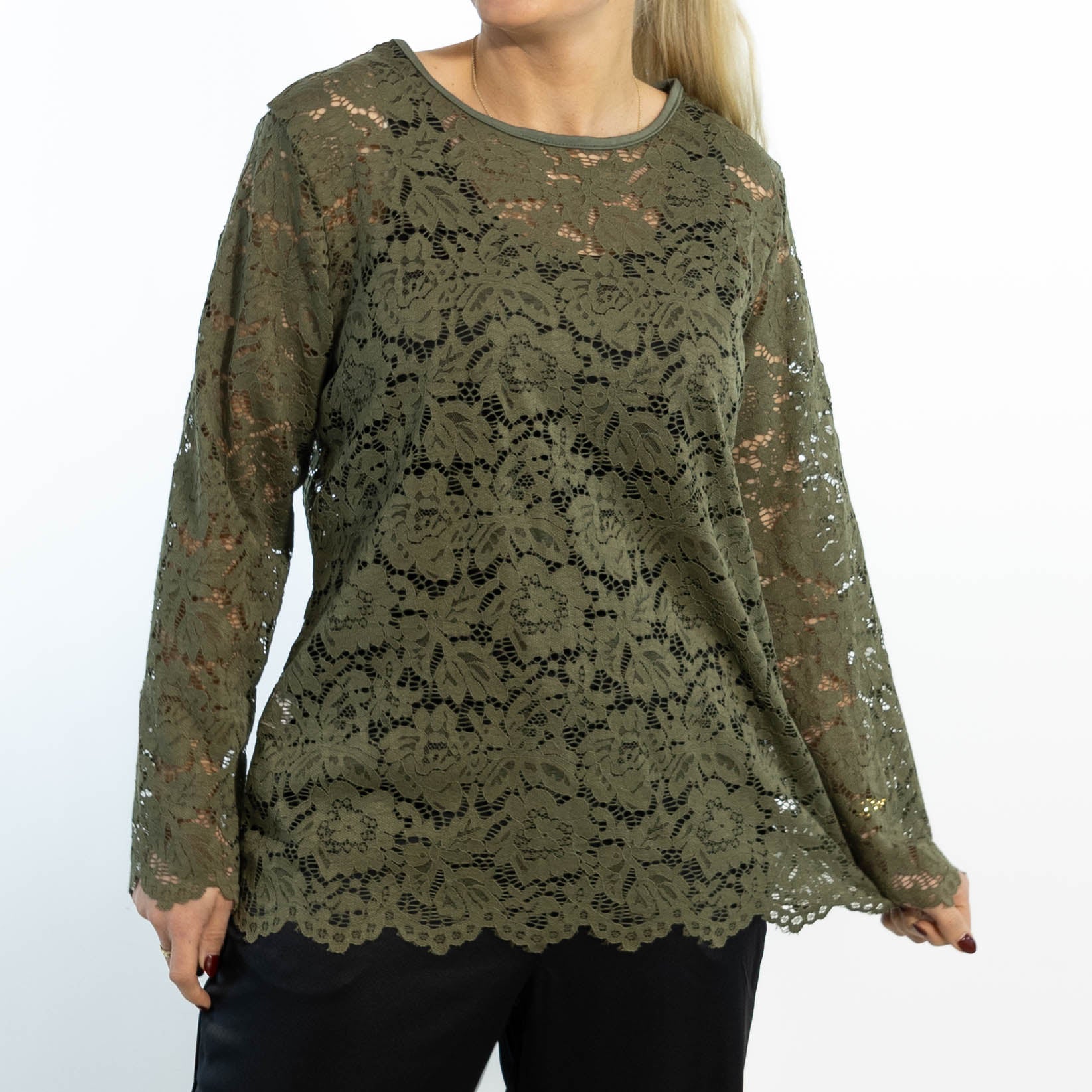 Domino lace overdel, Khaki