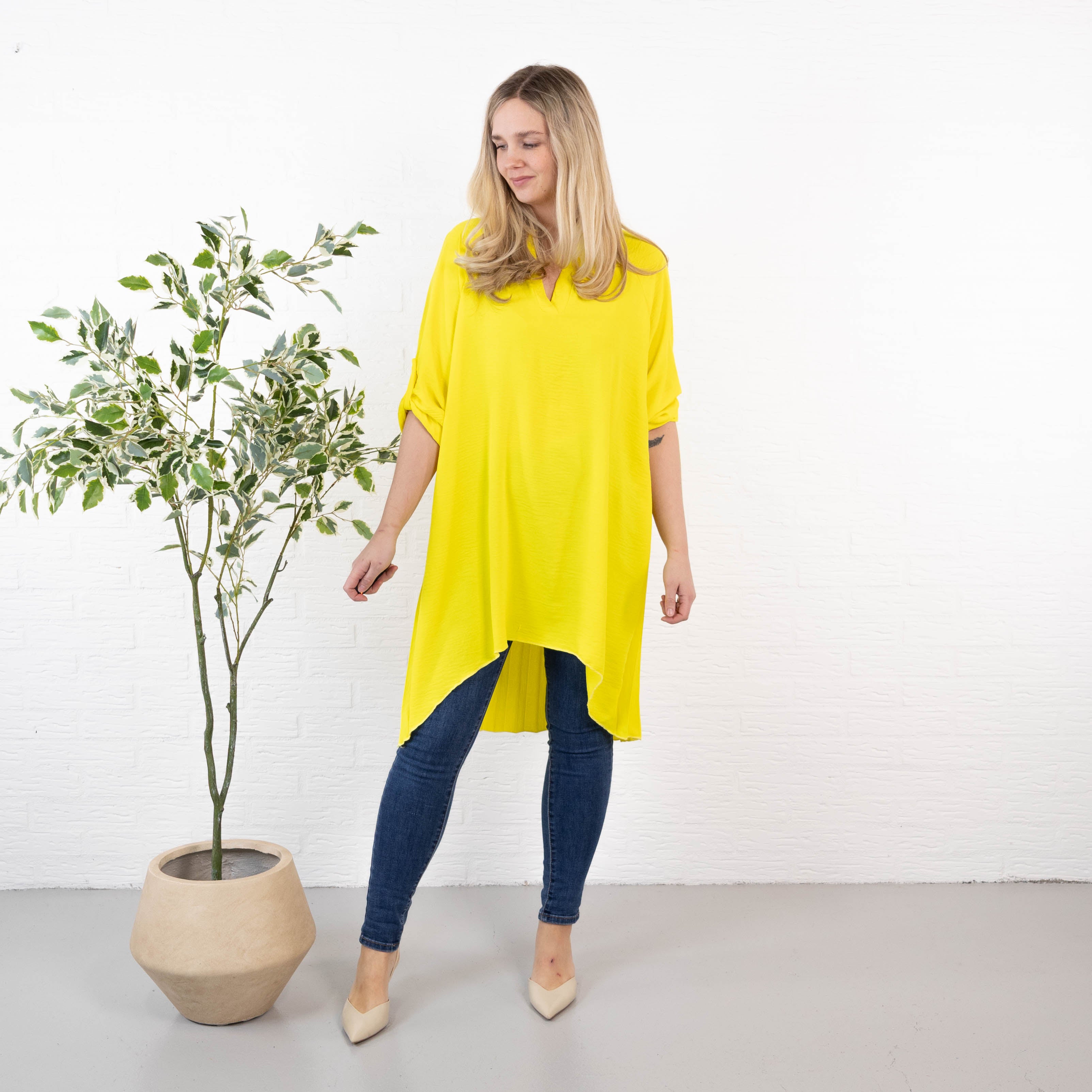 Derry skjorte tunika, Gul