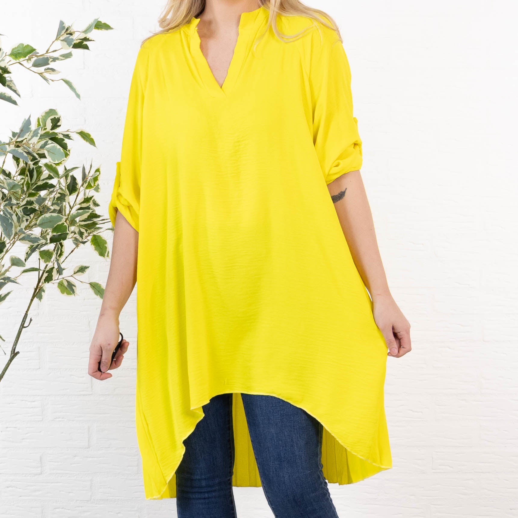 Derry skjorte tunika, Gul