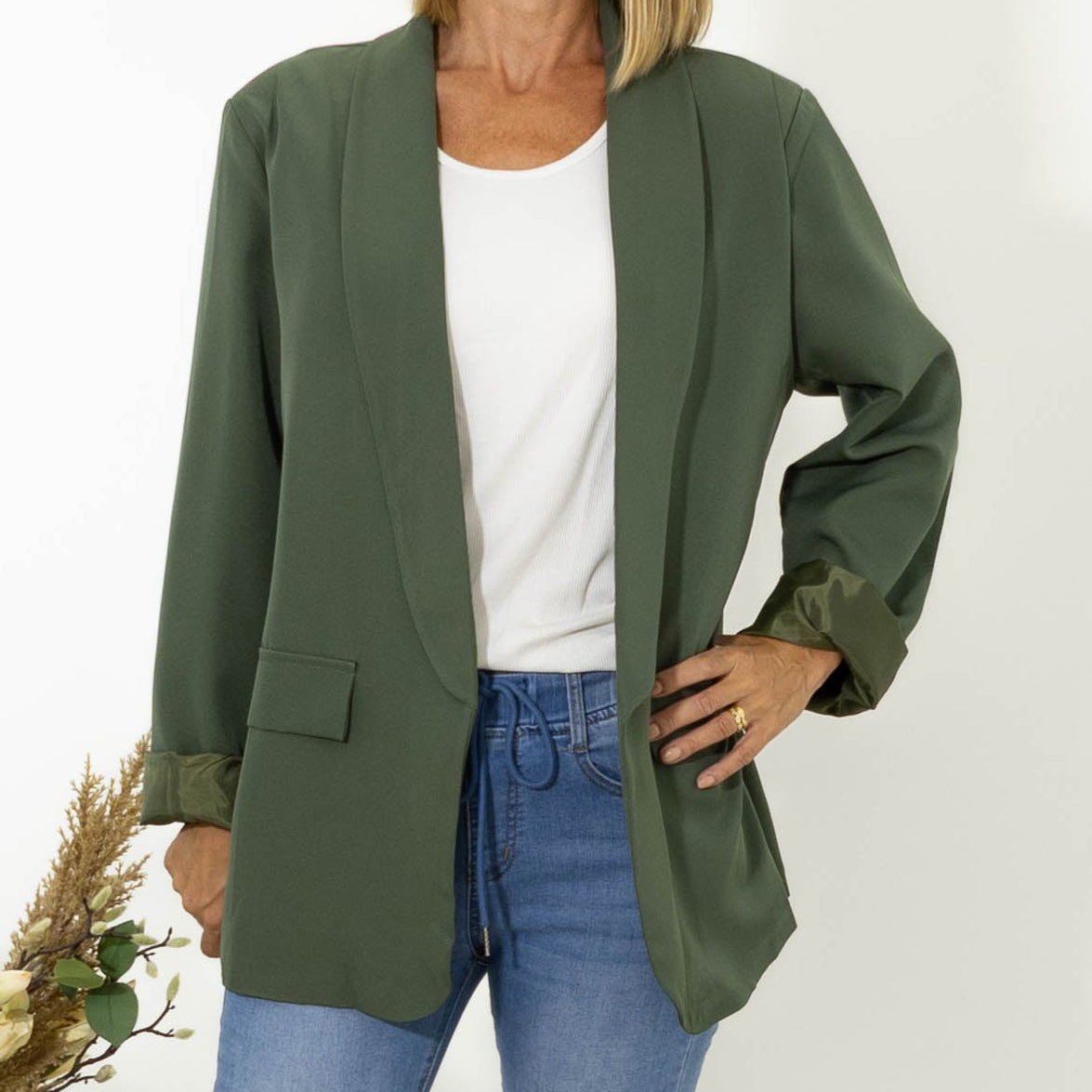 Freja blazer, Khaki