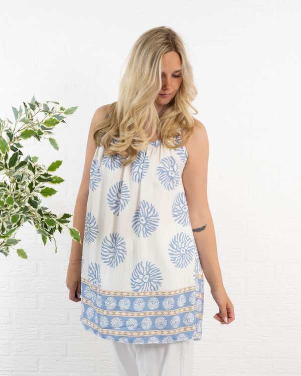 Velvet top, Lyseblå