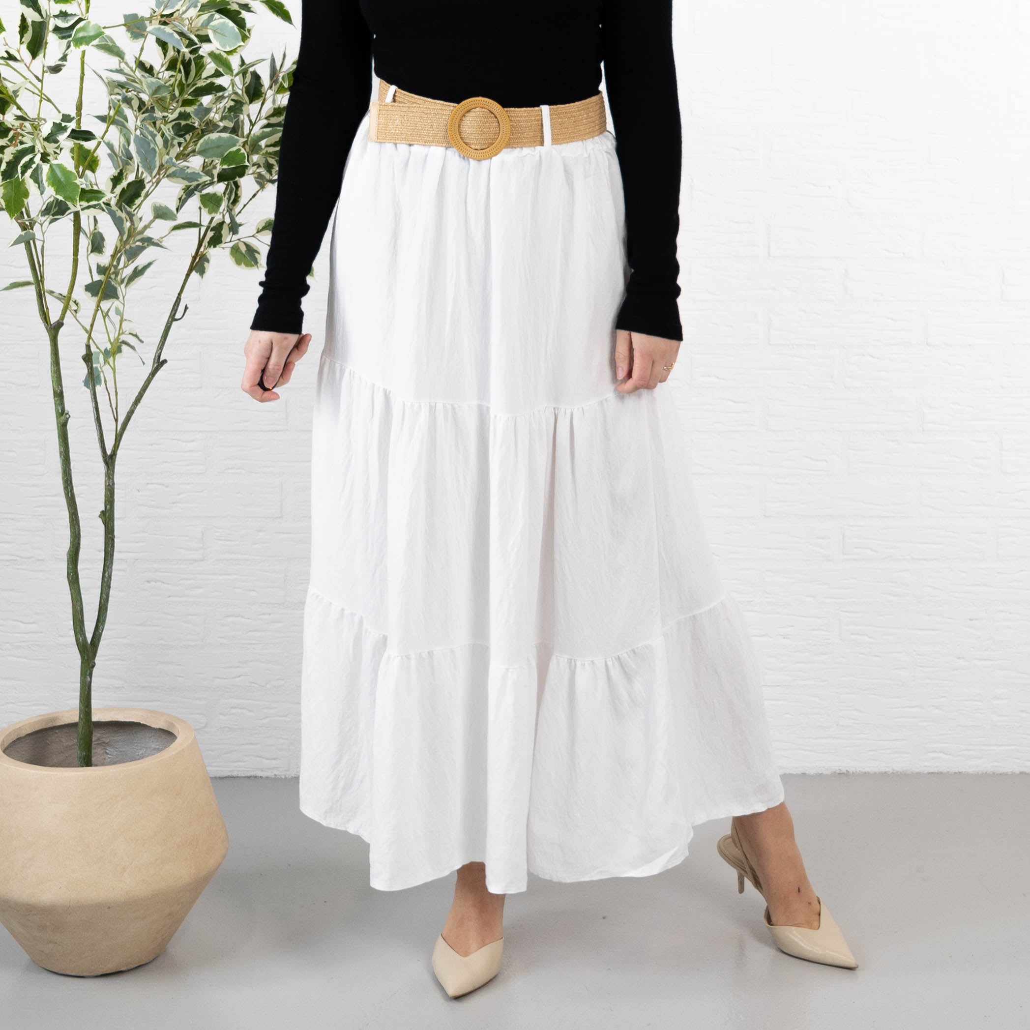 Soleima nederdel, Hvid