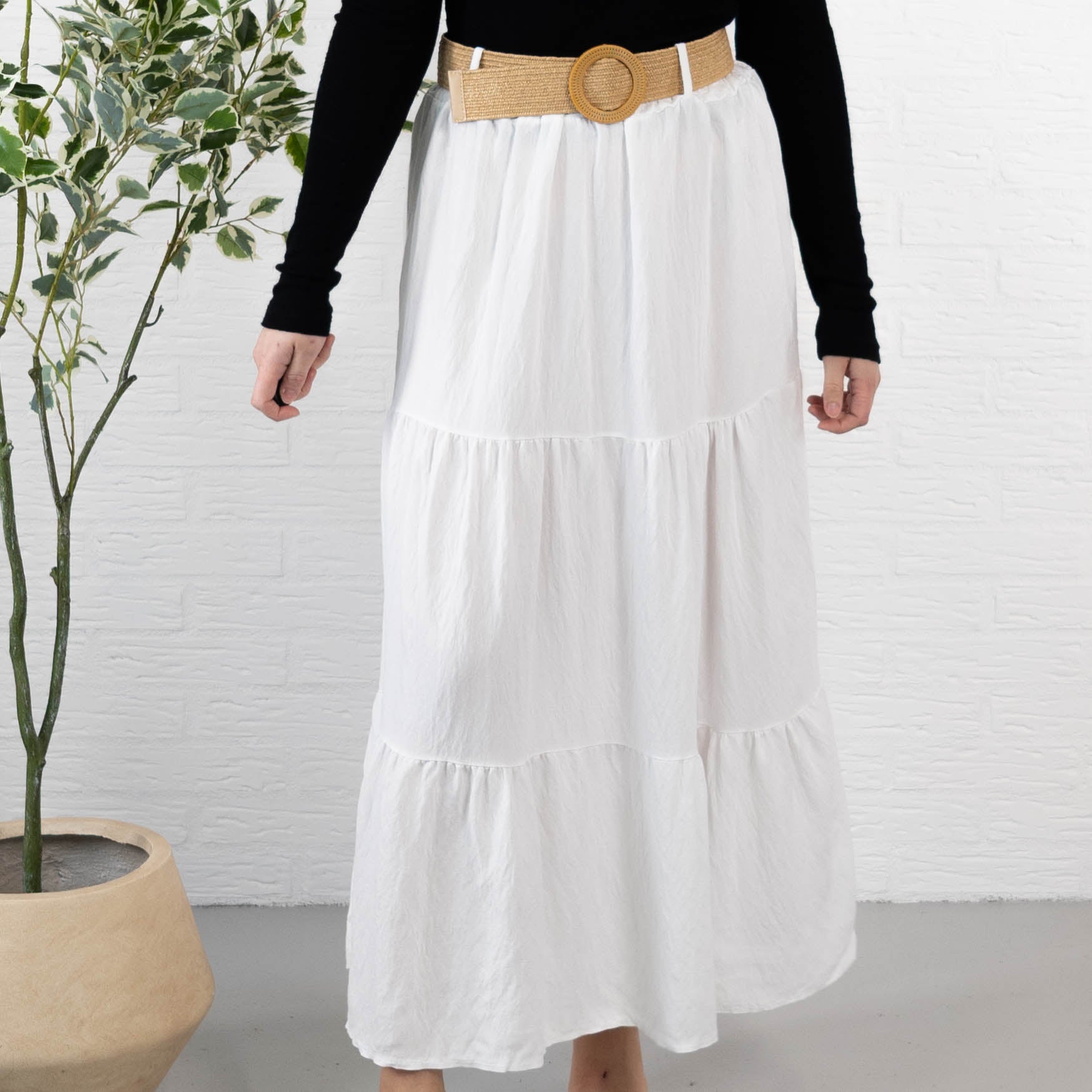 Soleima nederdel, Hvid