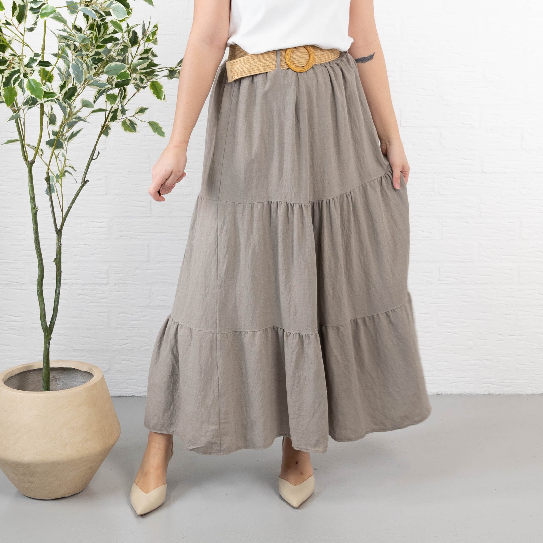 Soleima nederdel, Taupe