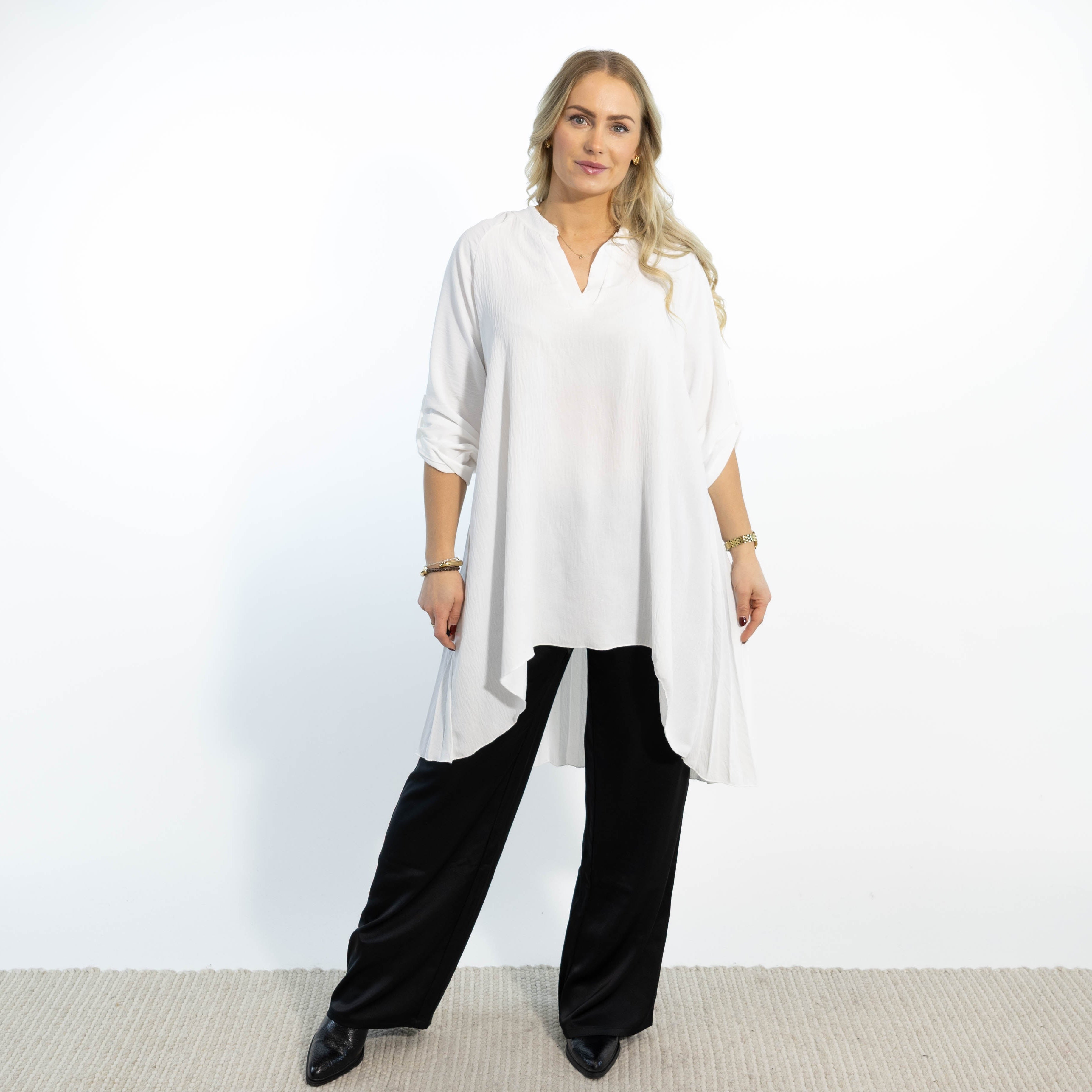 Derry skjorte tunika, Hvid