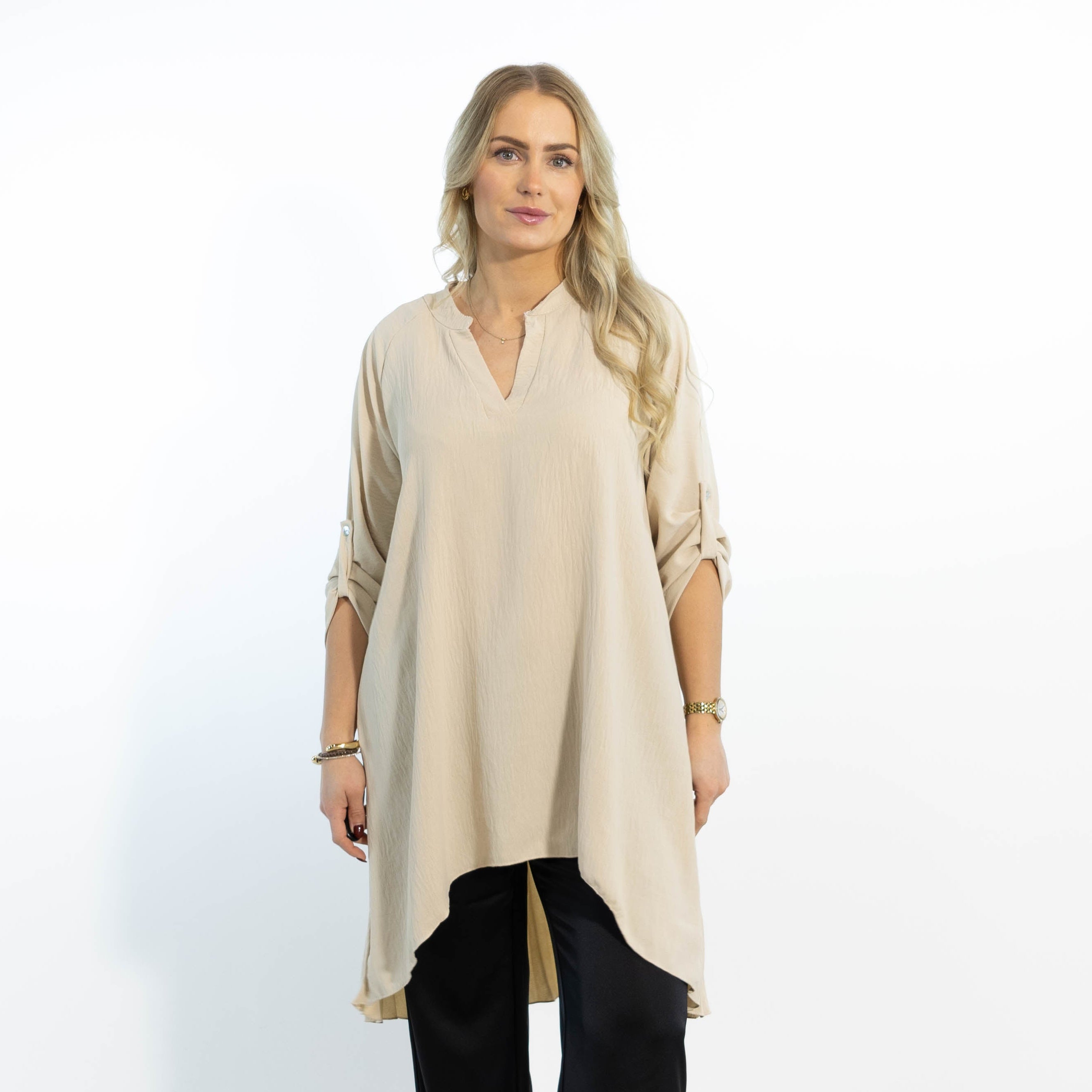 Derry skjorte tunika, Beige
