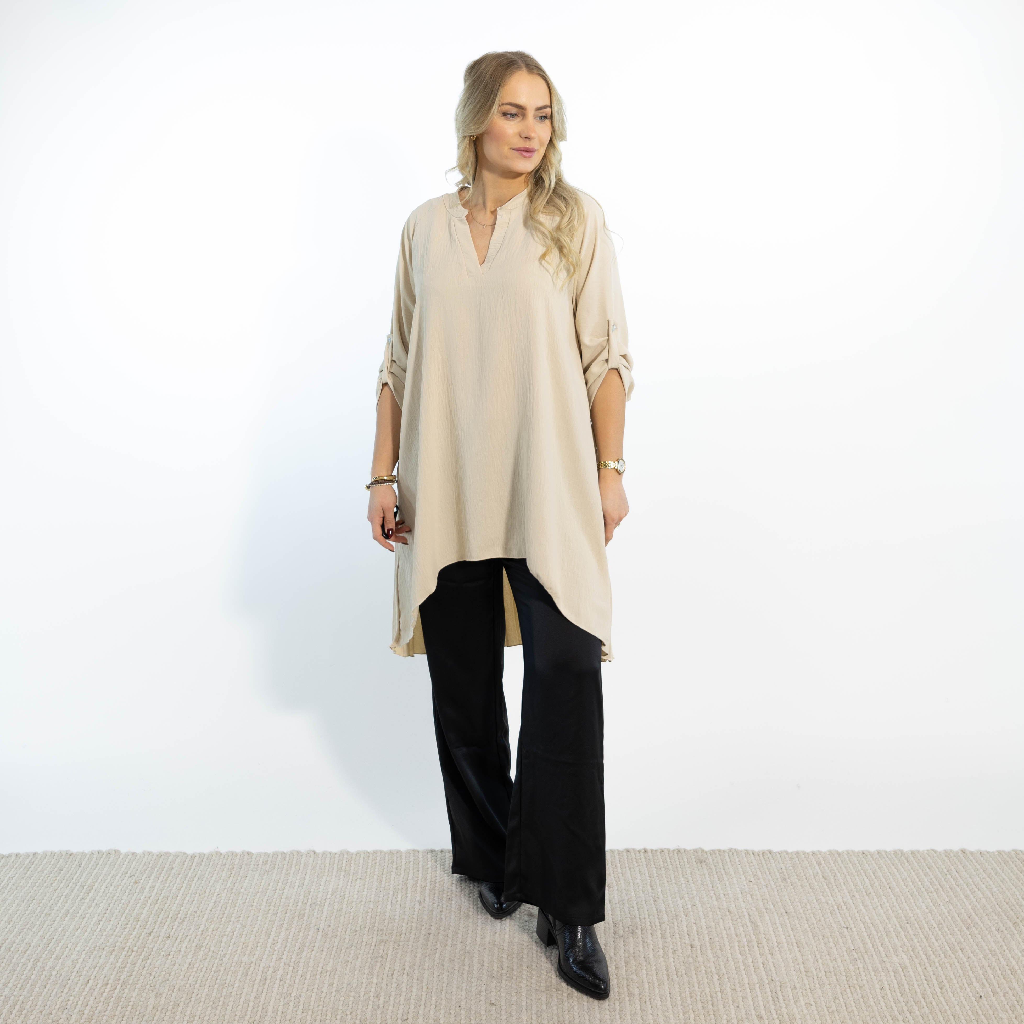 Derry skjorte tunika, Beige