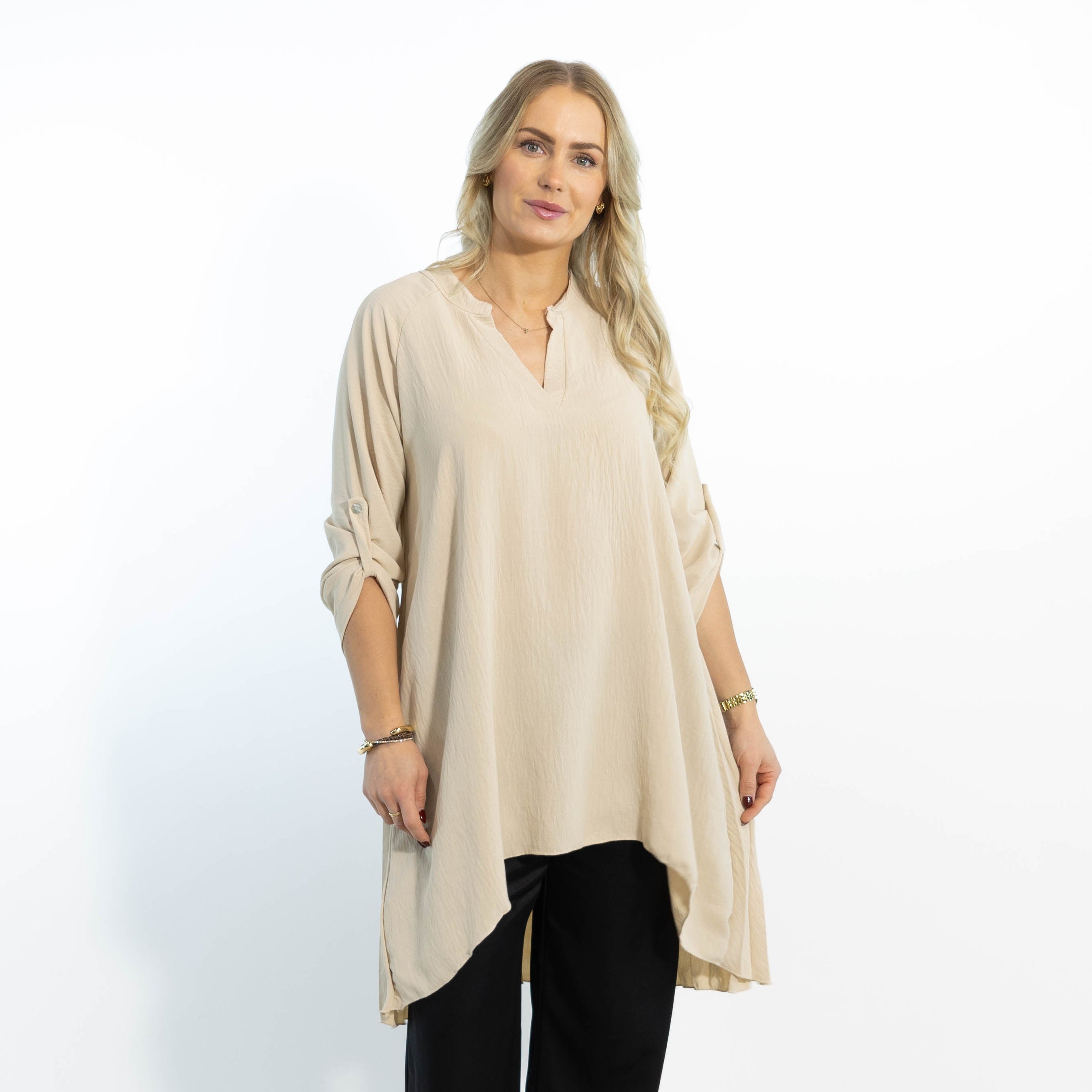 Derry skjorte tunika, Beige