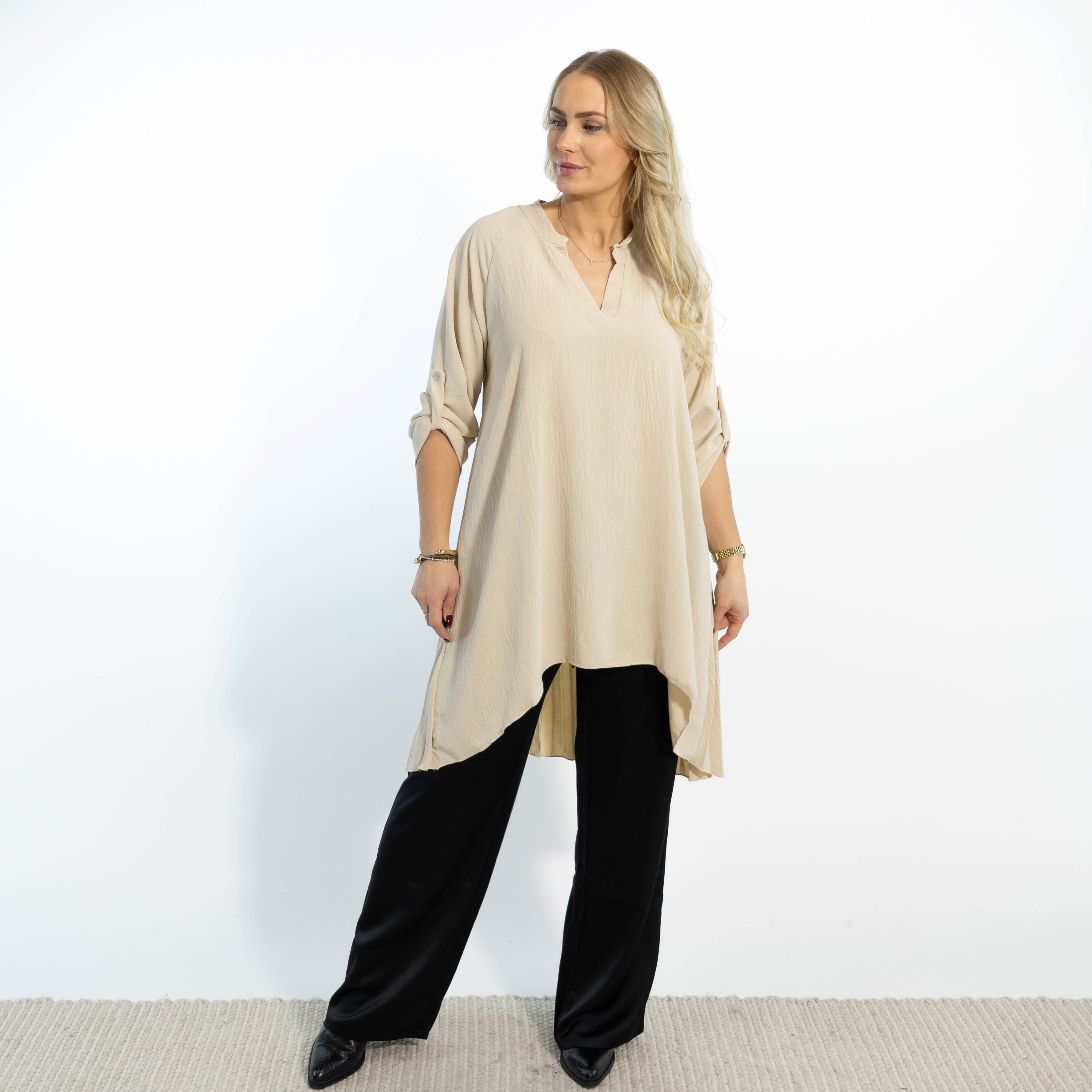 Derry skjorte tunika, Beige