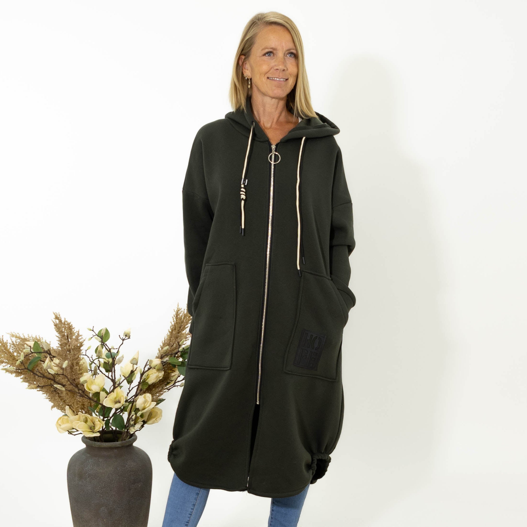 Hope sweatshirt jakke, Khaki
