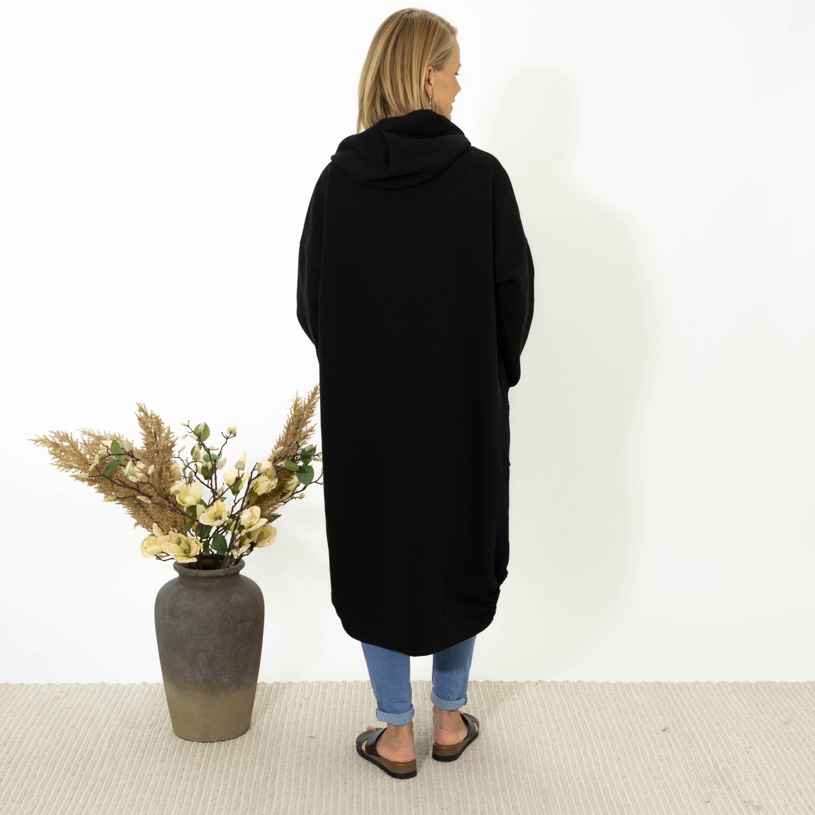 Hope sweatshirt jakke, Sort