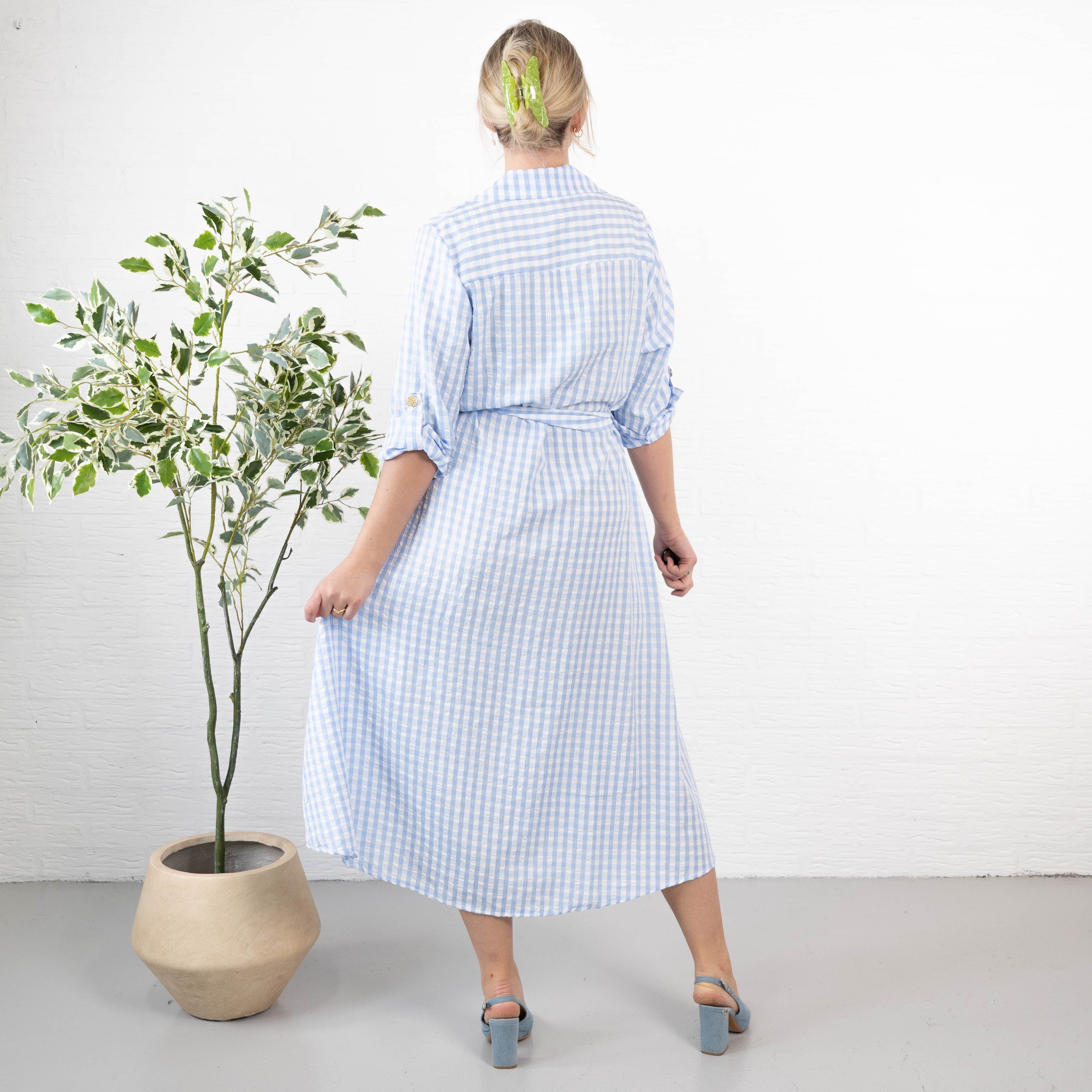 Iowa skjorte/kjole, Lyseblå