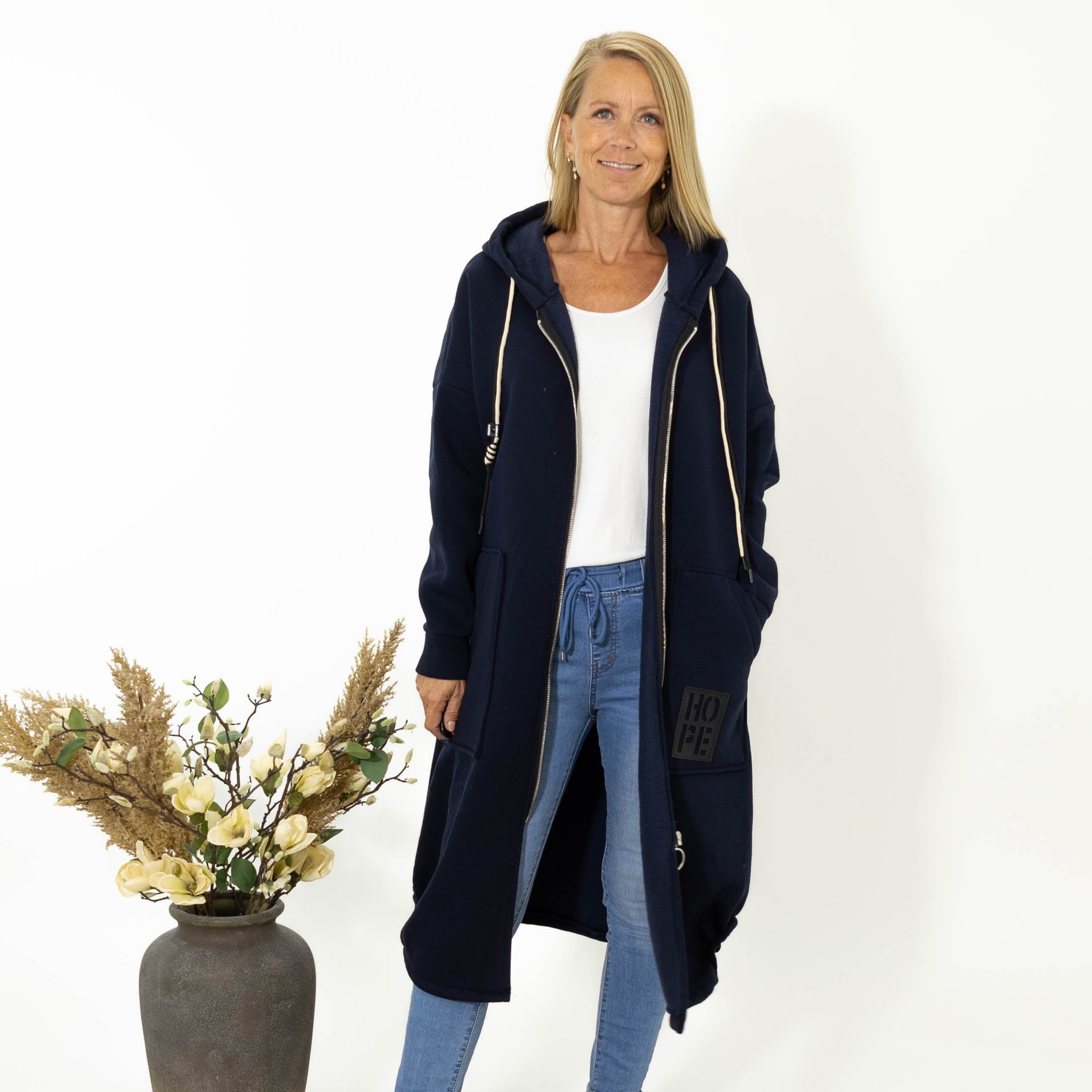Hope sweatshirt jakke, Navy