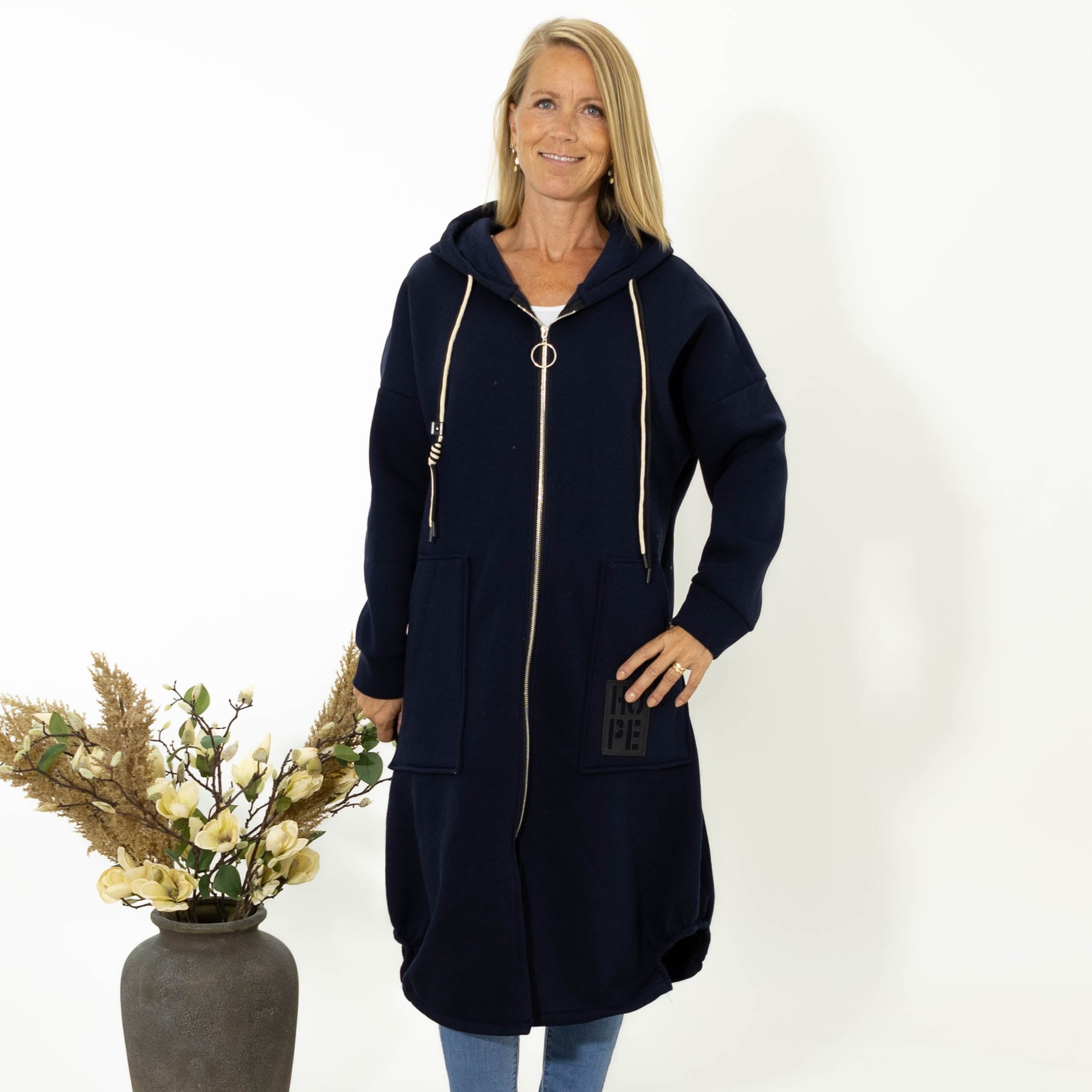 Hope sweatshirt jakke, Navy