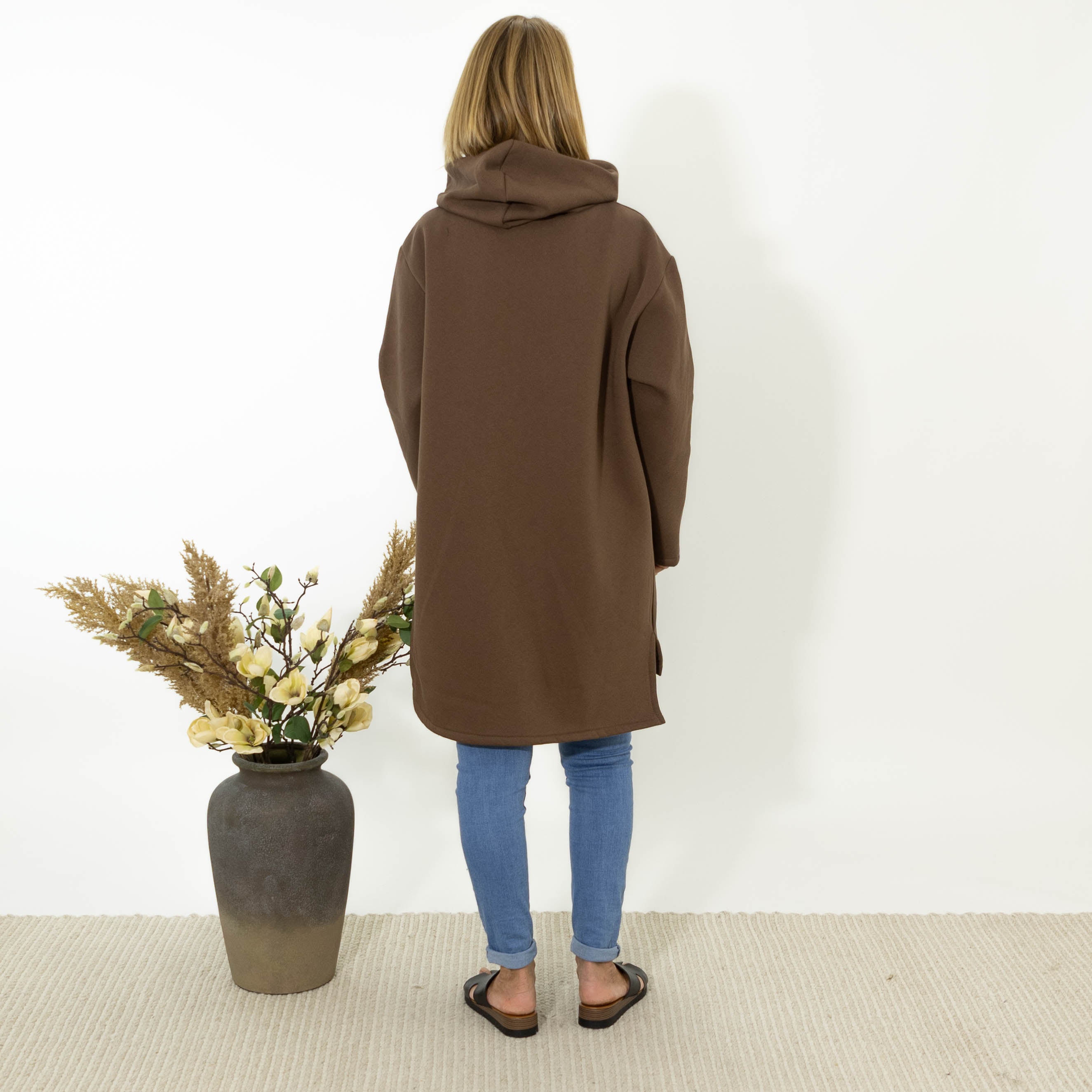 Belinda sweatshirt jakke, Choko