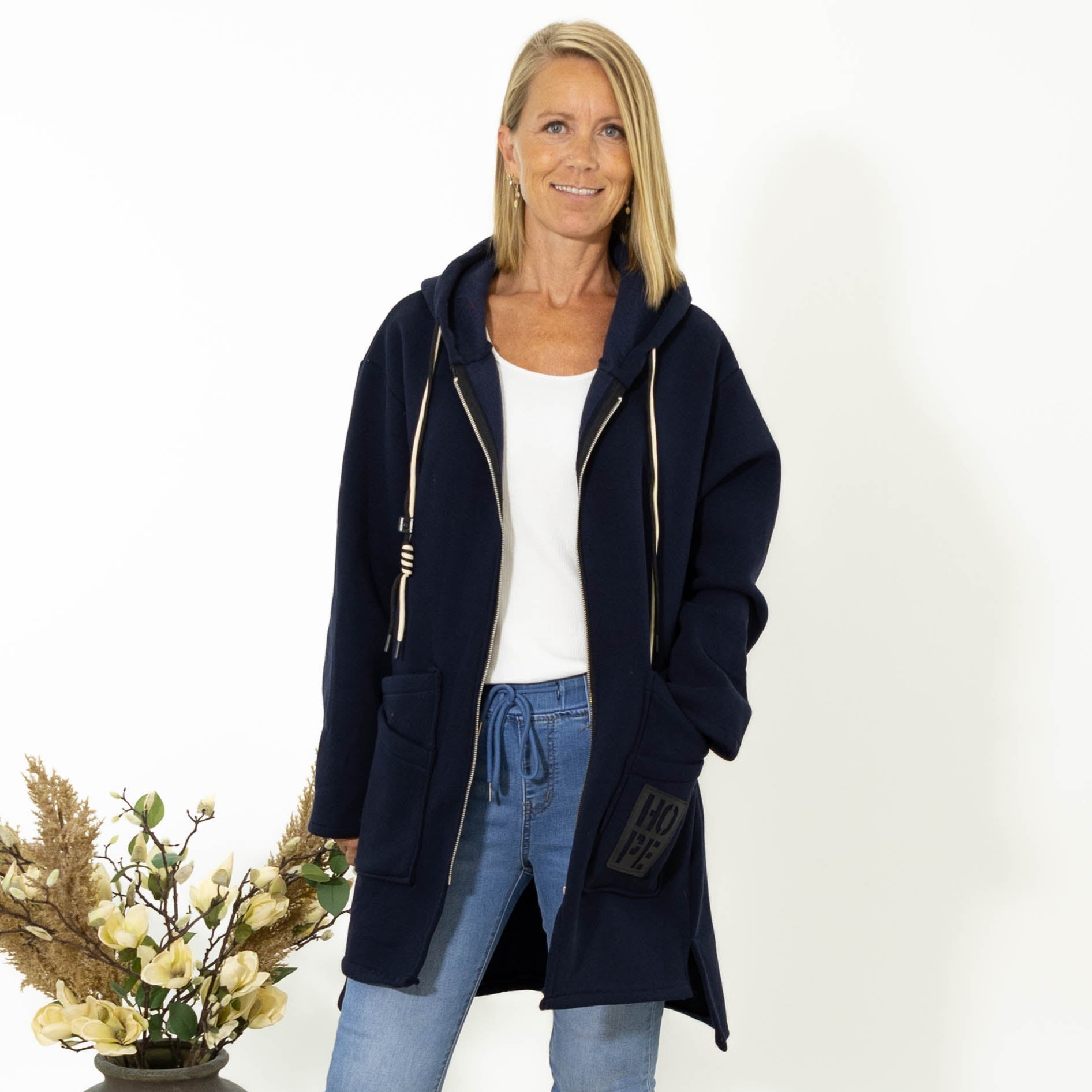 Belinda sweatshirt jakke, Navy