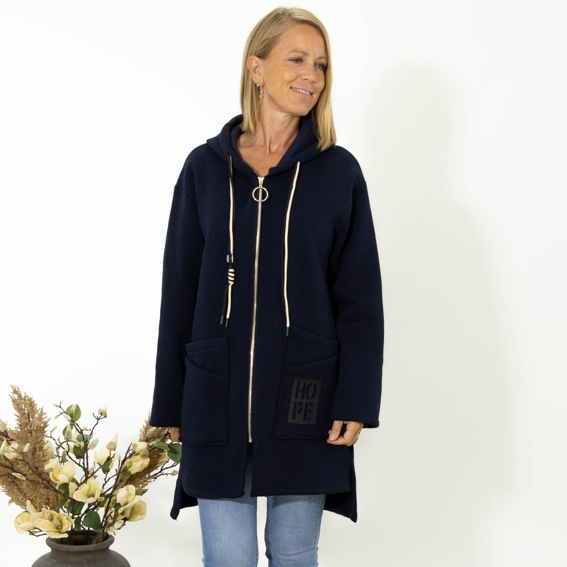 Belinda sweatshirt jakke, Navy