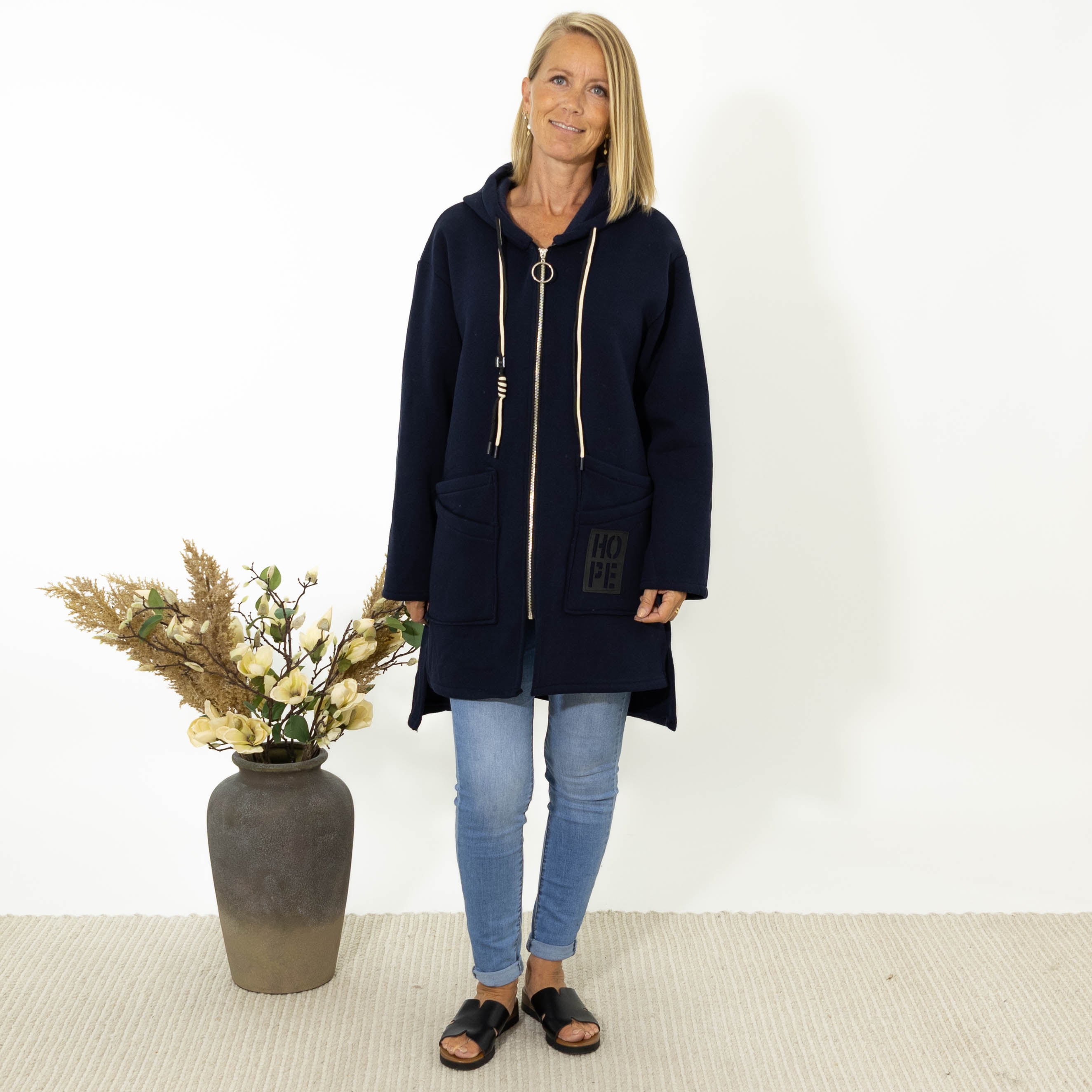 Belinda sweatshirt jakke, Navy
