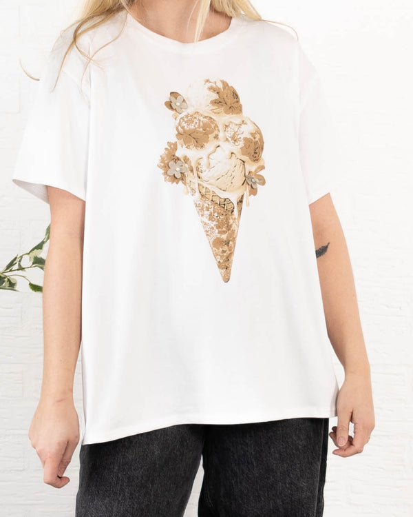 Ice Cream t-shirt, Taupe