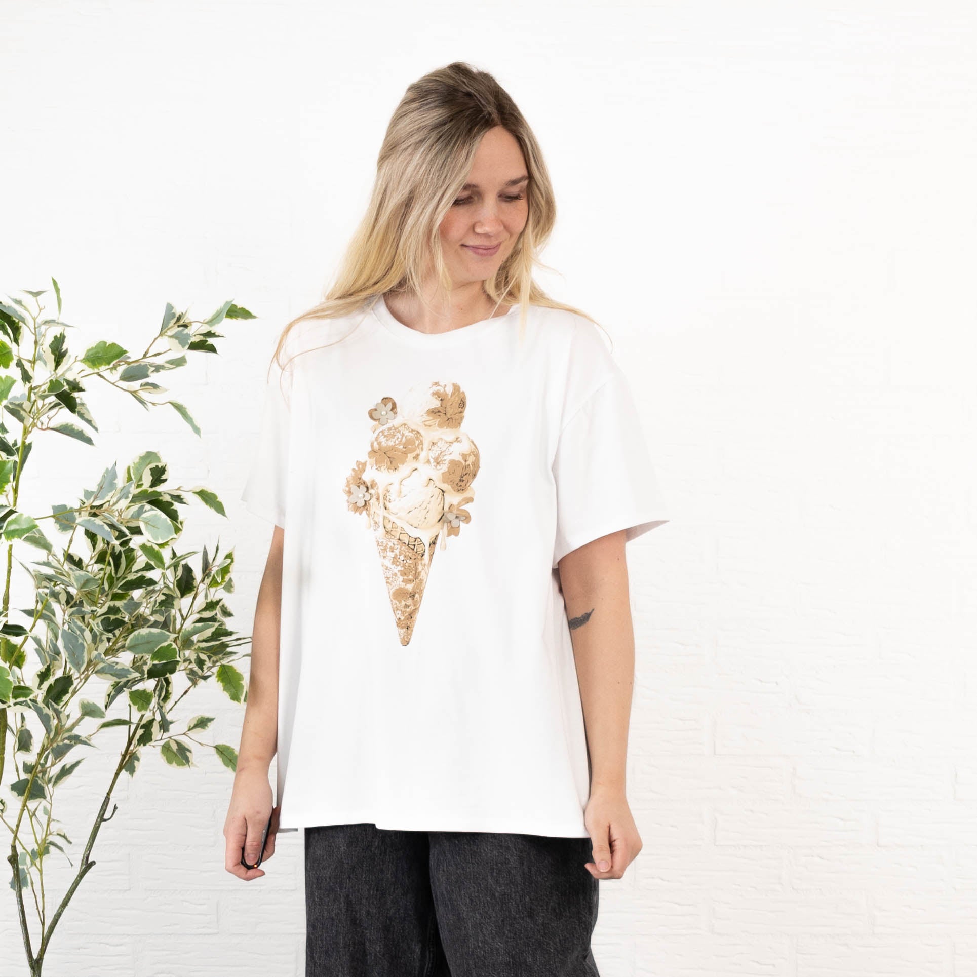 Ice Cream t-shirt, Taupe