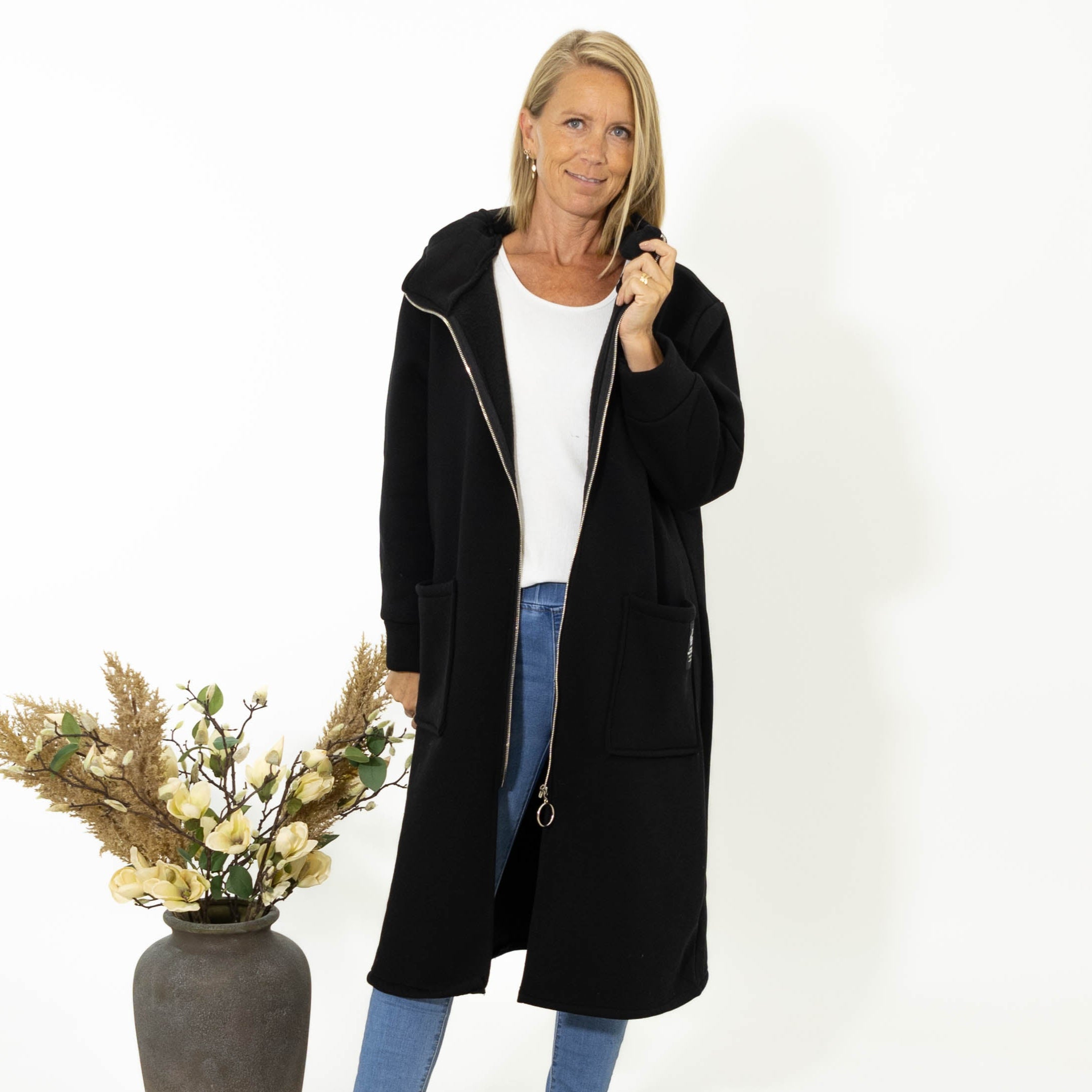 Bertie sweatshirt jakke, Sort
