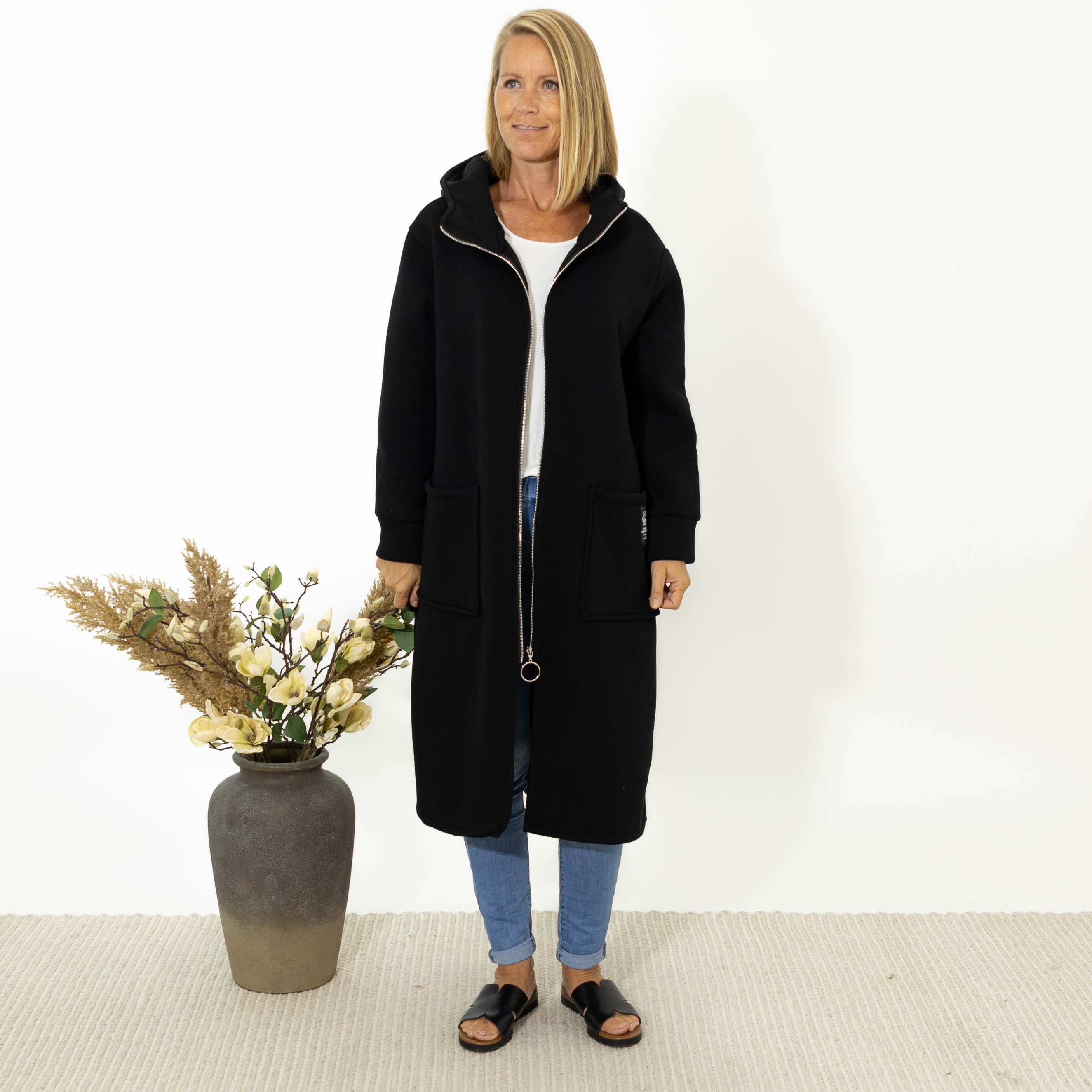 Bertie sweatshirt jakke, Sort
