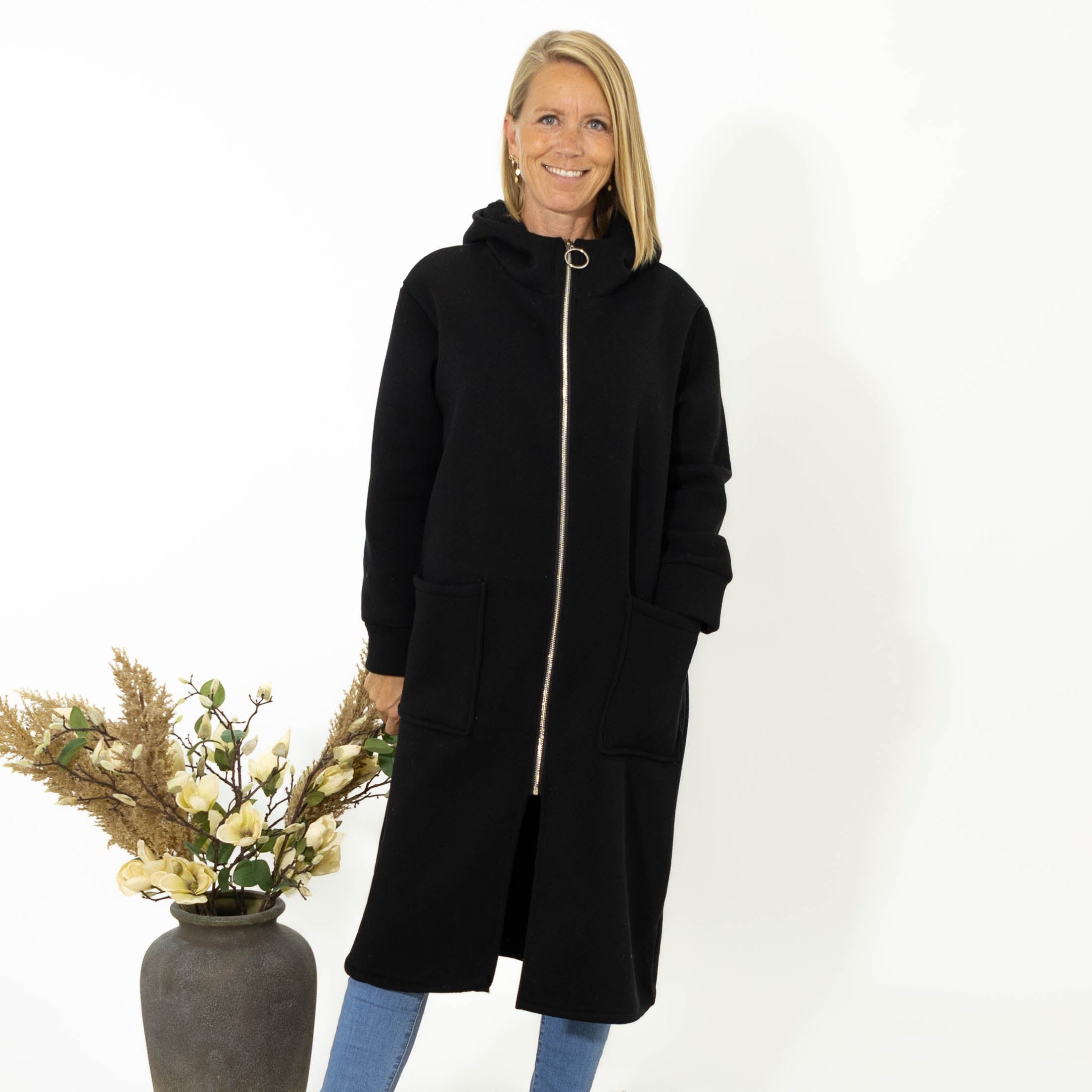 Bertie sweatshirt jakke, Sort