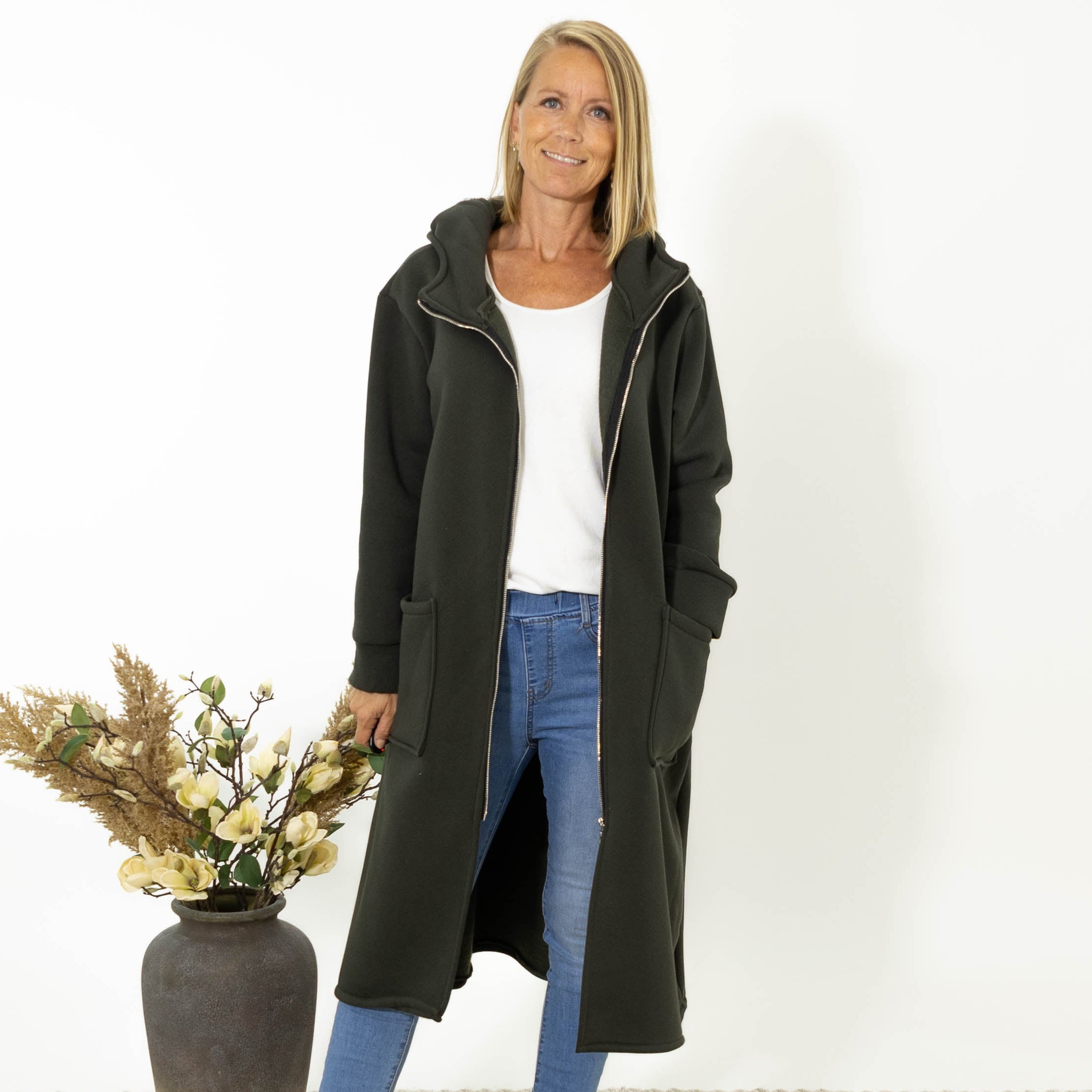 Bertie sweatshirt jakke, Khaki