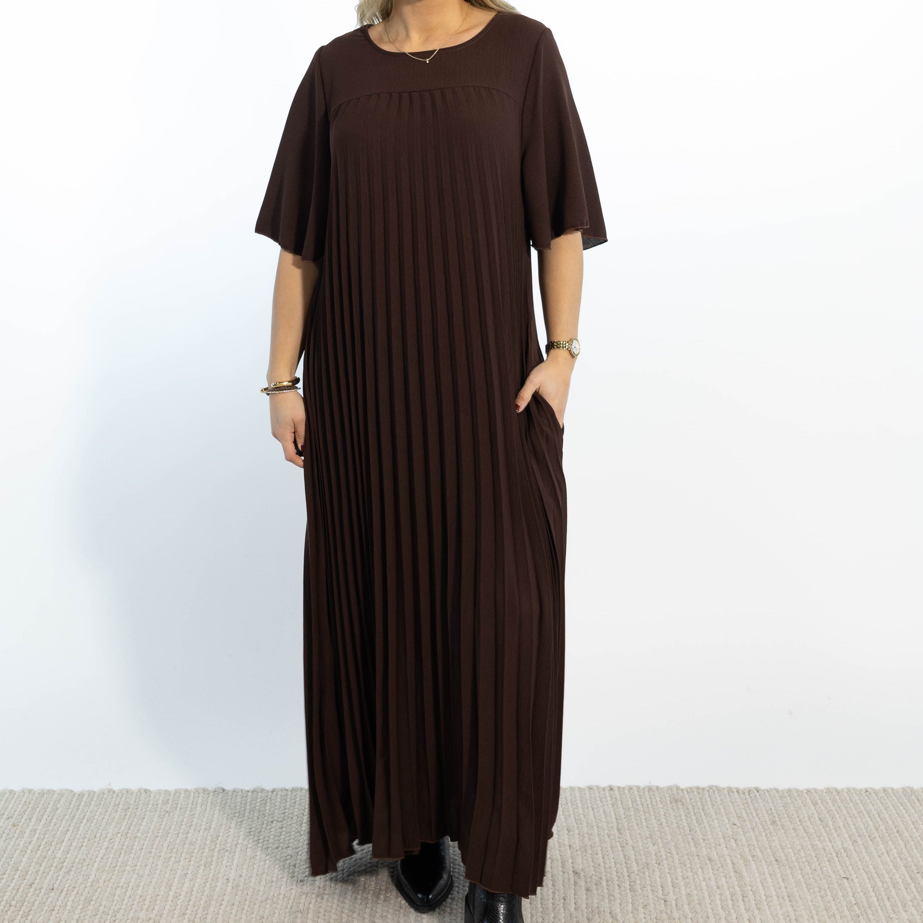 Sarah Bubblechiffon kjole, Choko