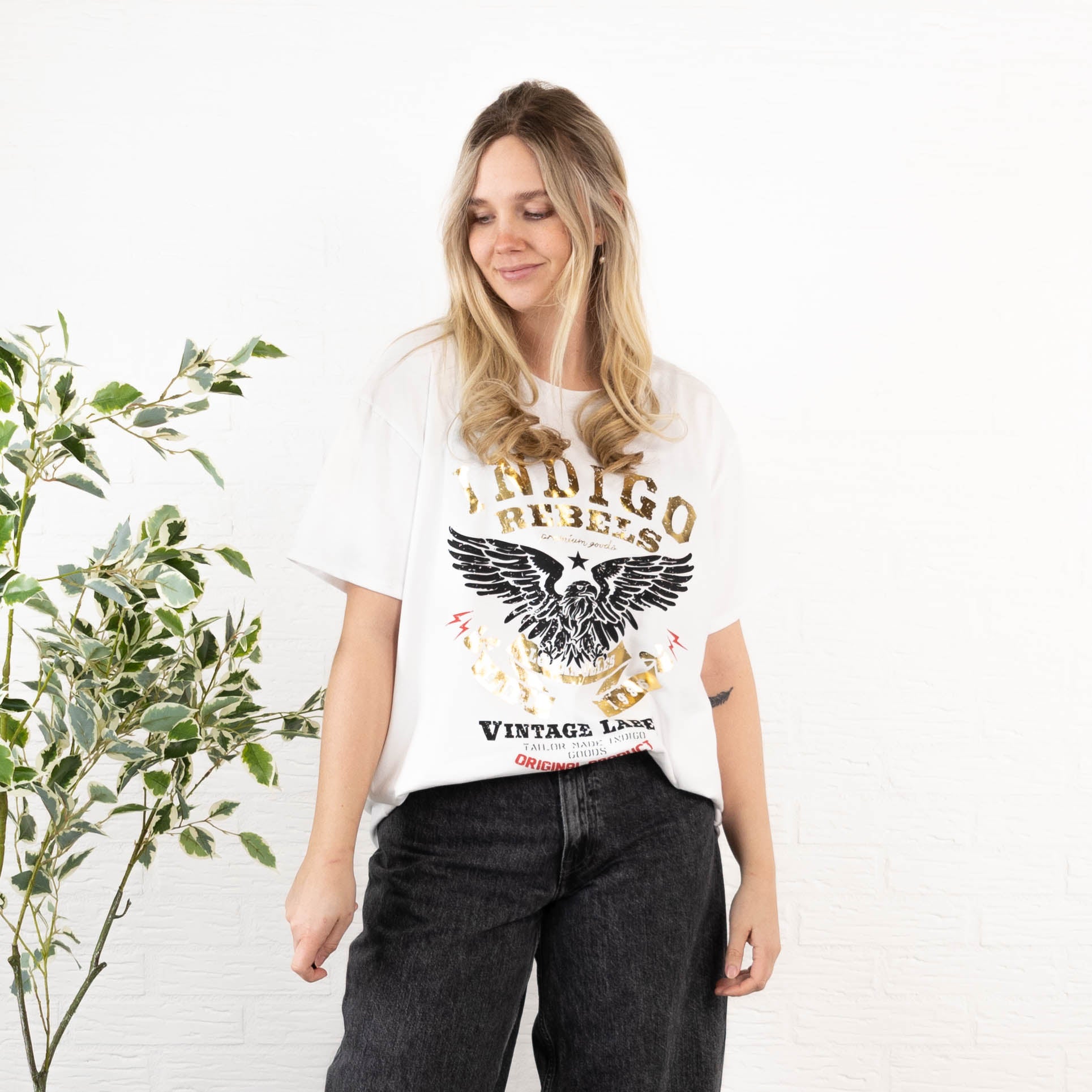 Indigo Rebels t-shirt, Hvid