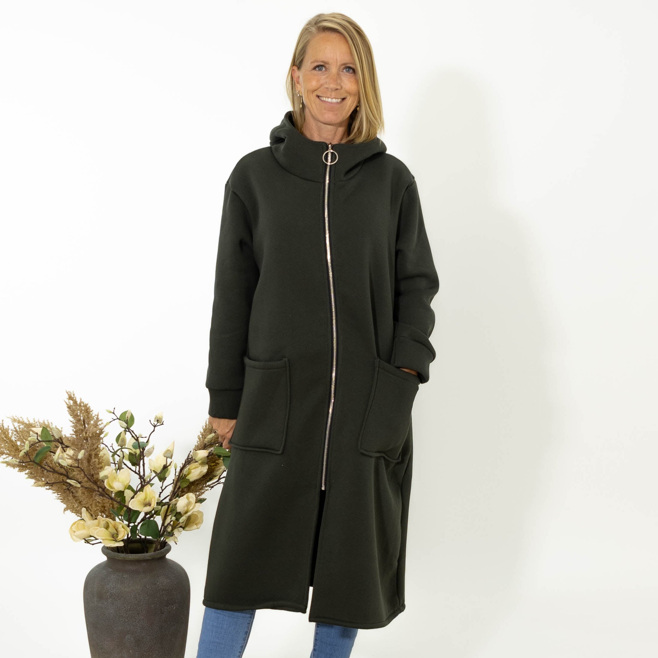Bertie sweatshirt jakke, Khaki