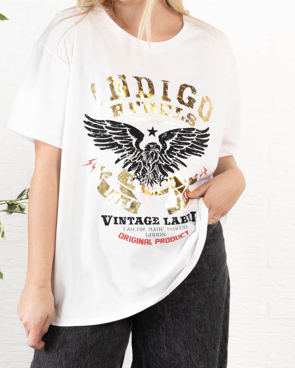 Indigo Rebels t-shirt, Hvid