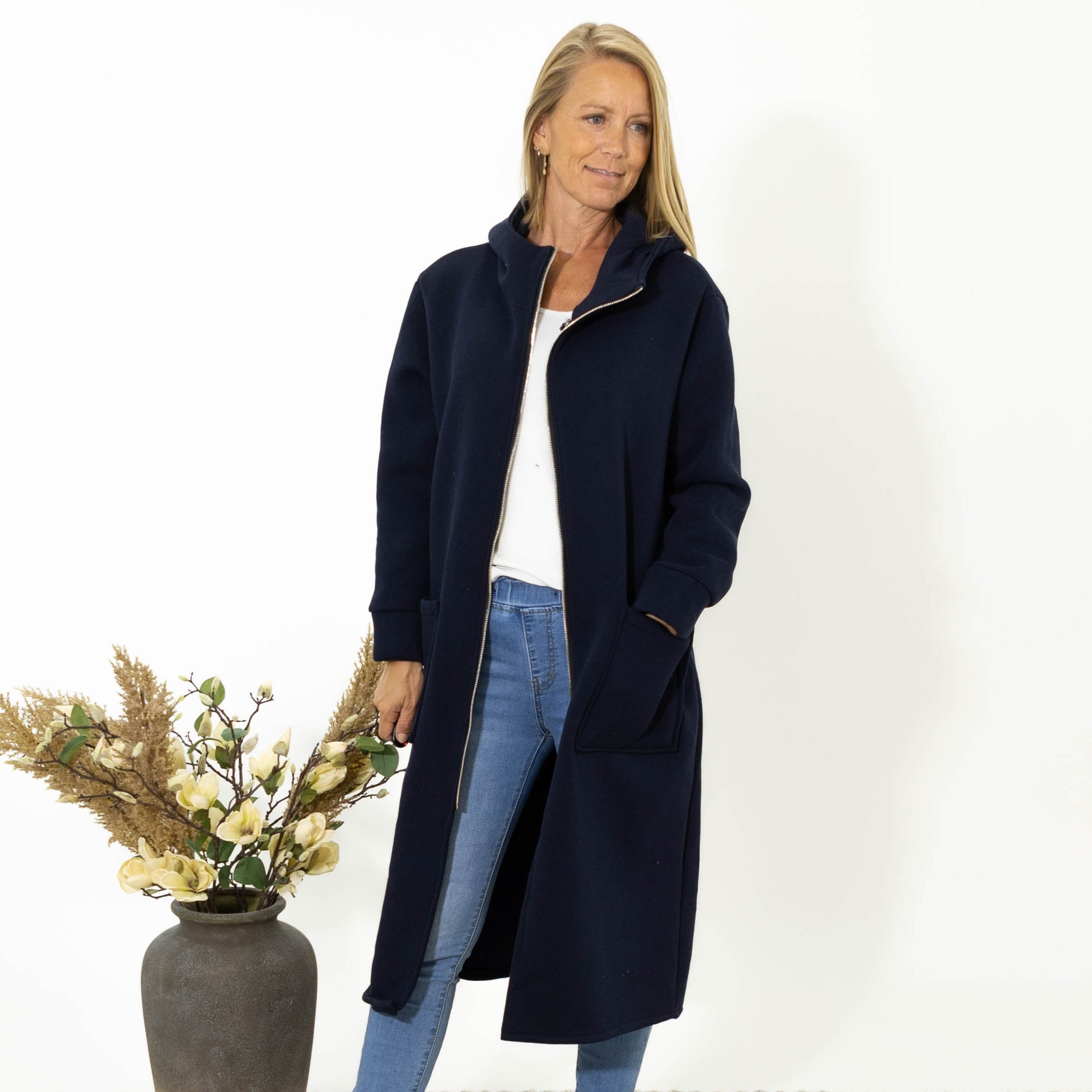 Bertie sweatshirt jakke, Navy