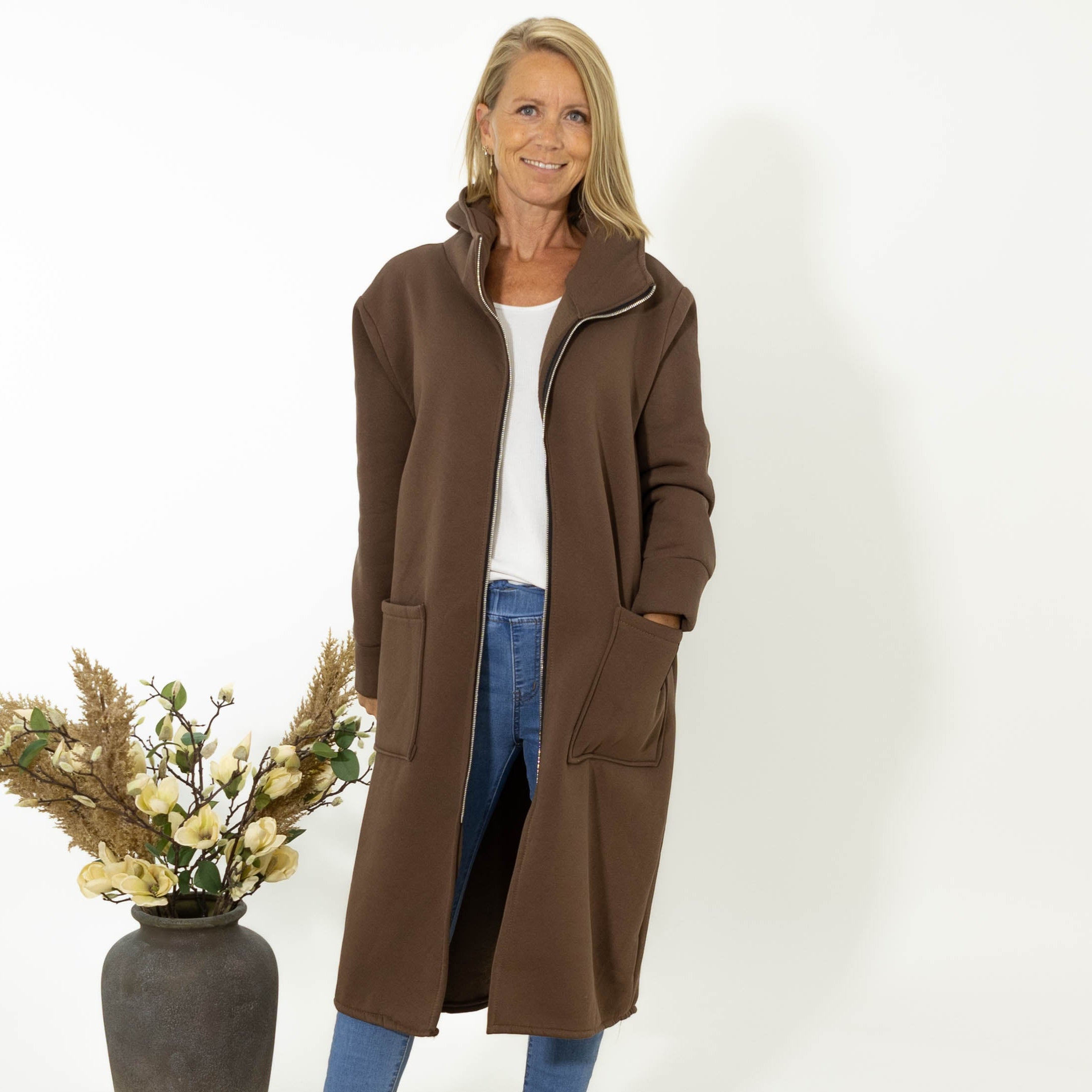 Bertie sweatshirt jakke, Choko