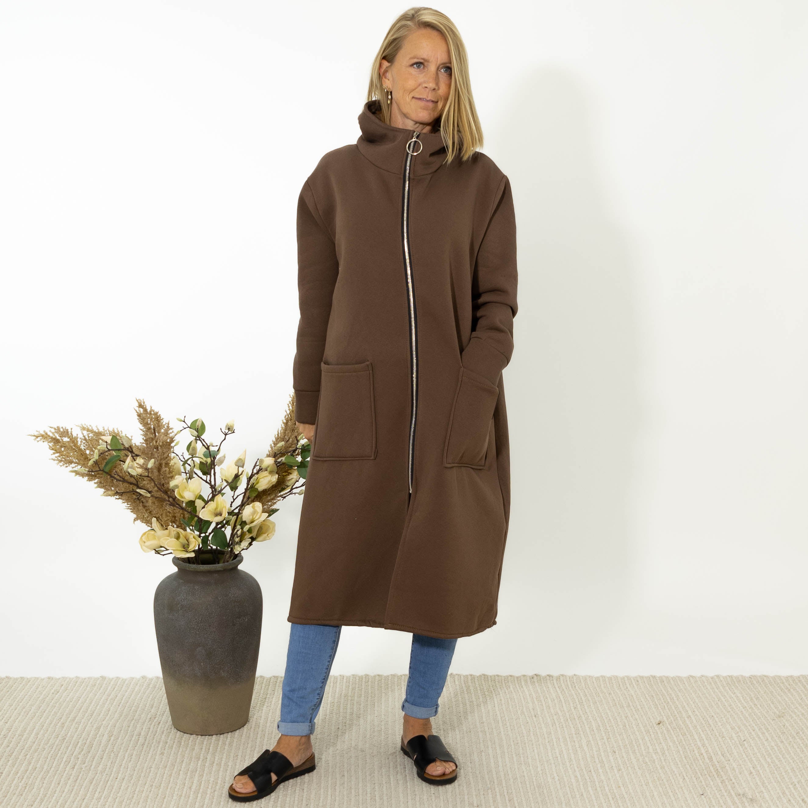 Bertie sweatshirt jakke, Choko