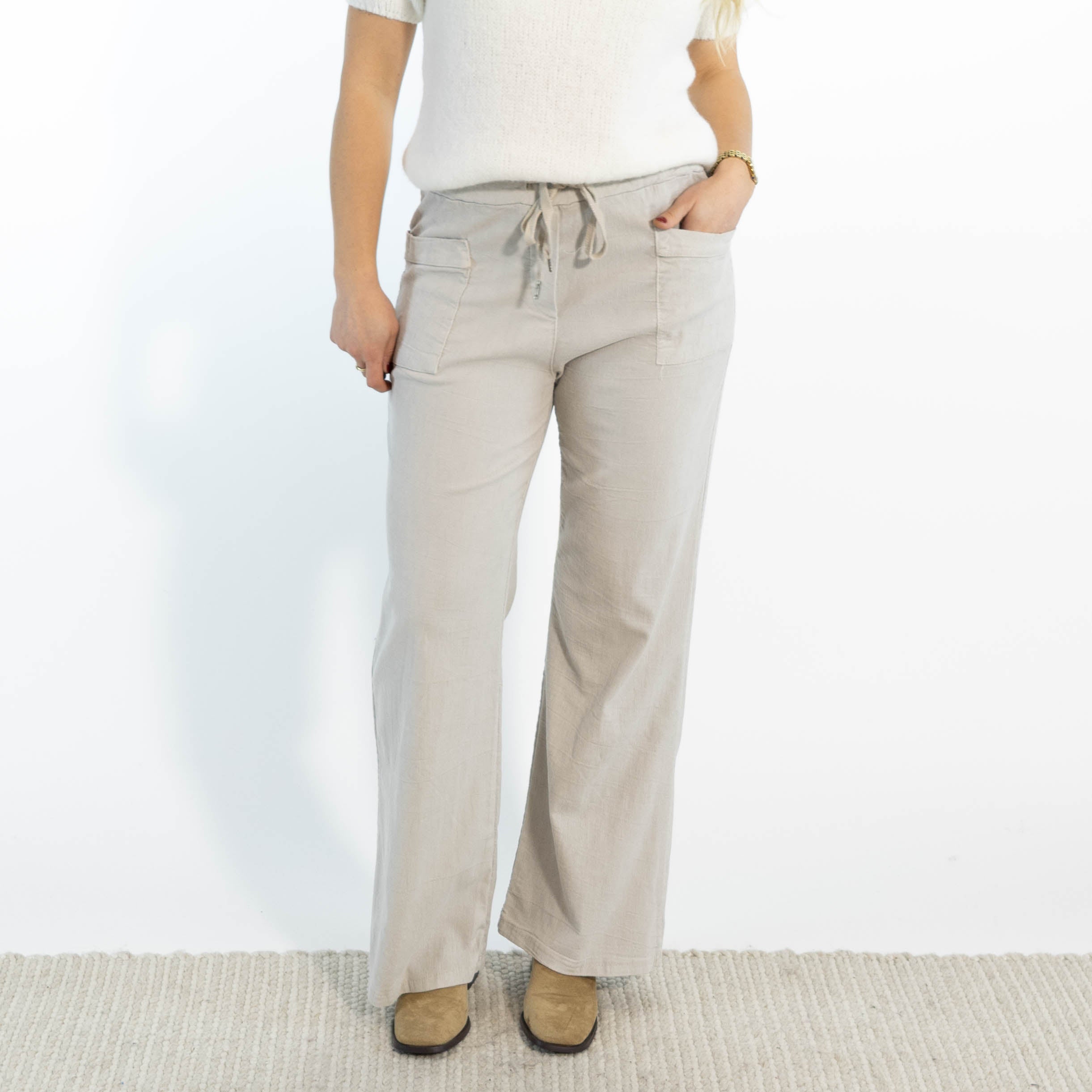 Christy fløjlsbukser, Beige