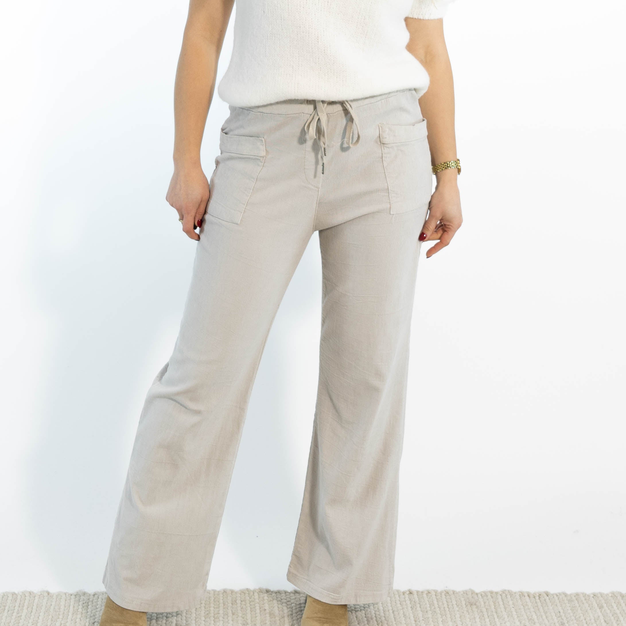 Christy fløjlsbukser, Beige