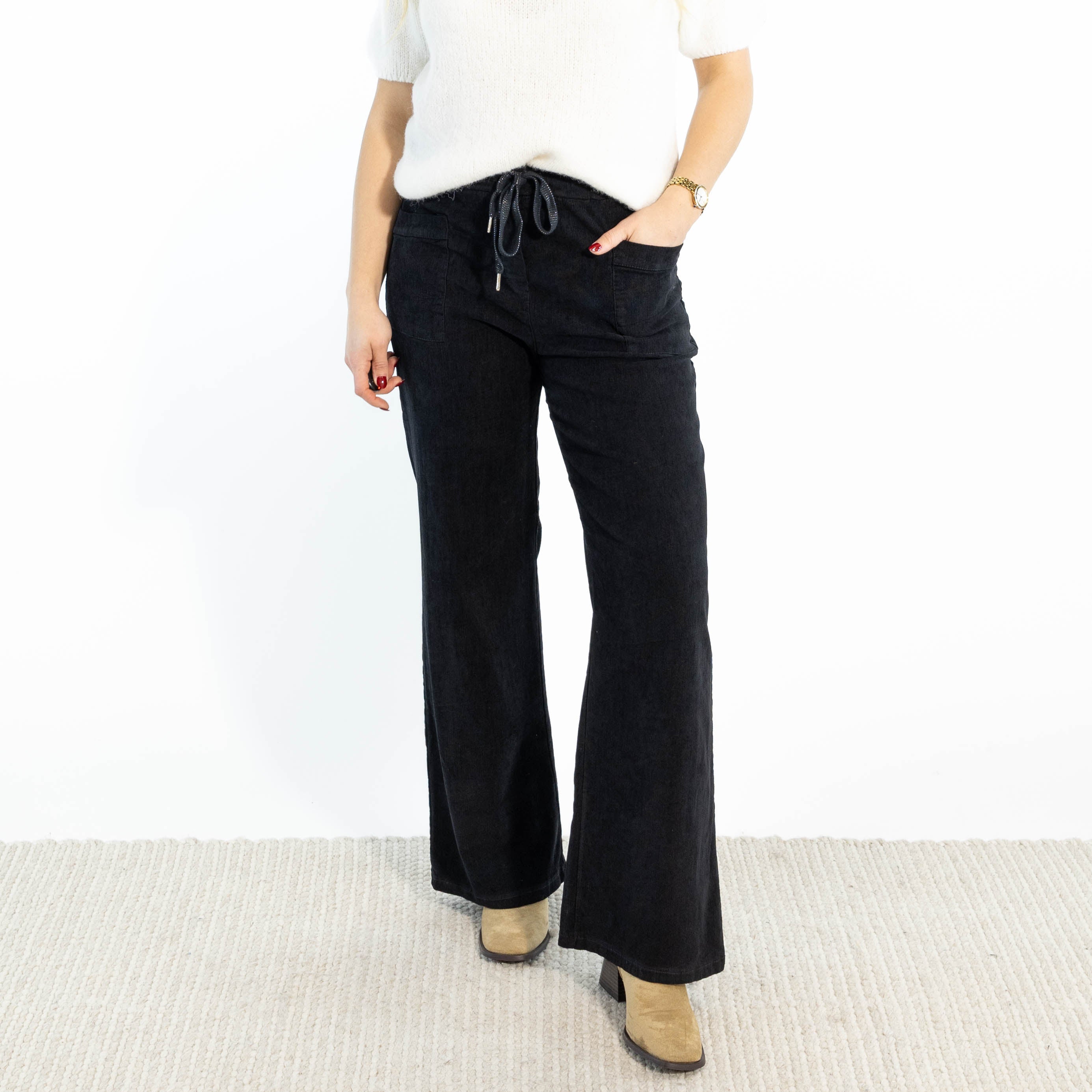 Christy fløjlsbukser, Sort