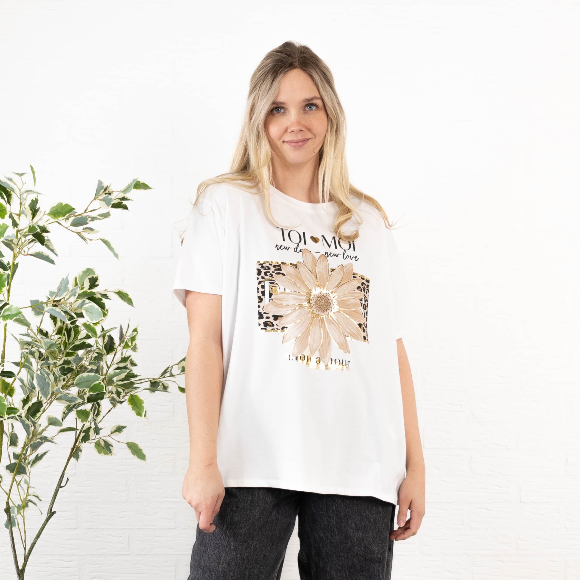 Tio Moi t-shirt, Taupe