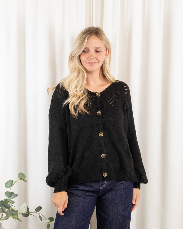 Katlyn cardigan, Sort