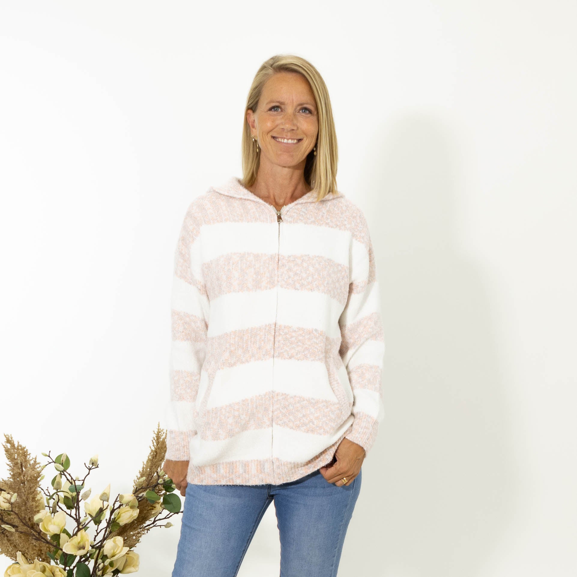 Elina lynlås strik, Rosa