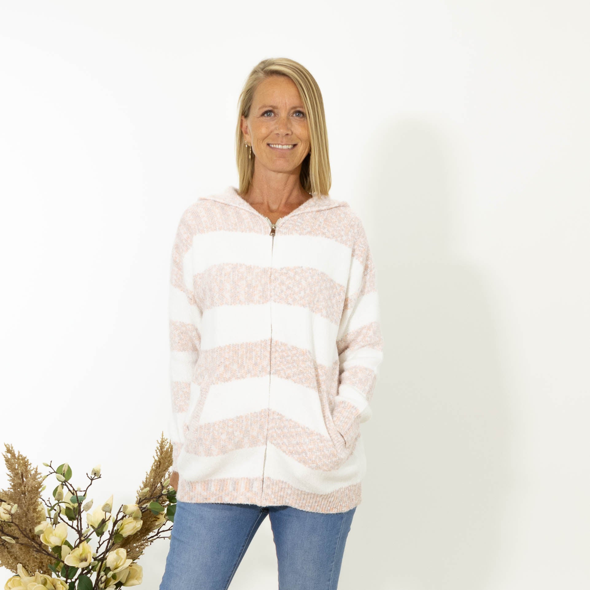 Elina lynlås strik, Rosa