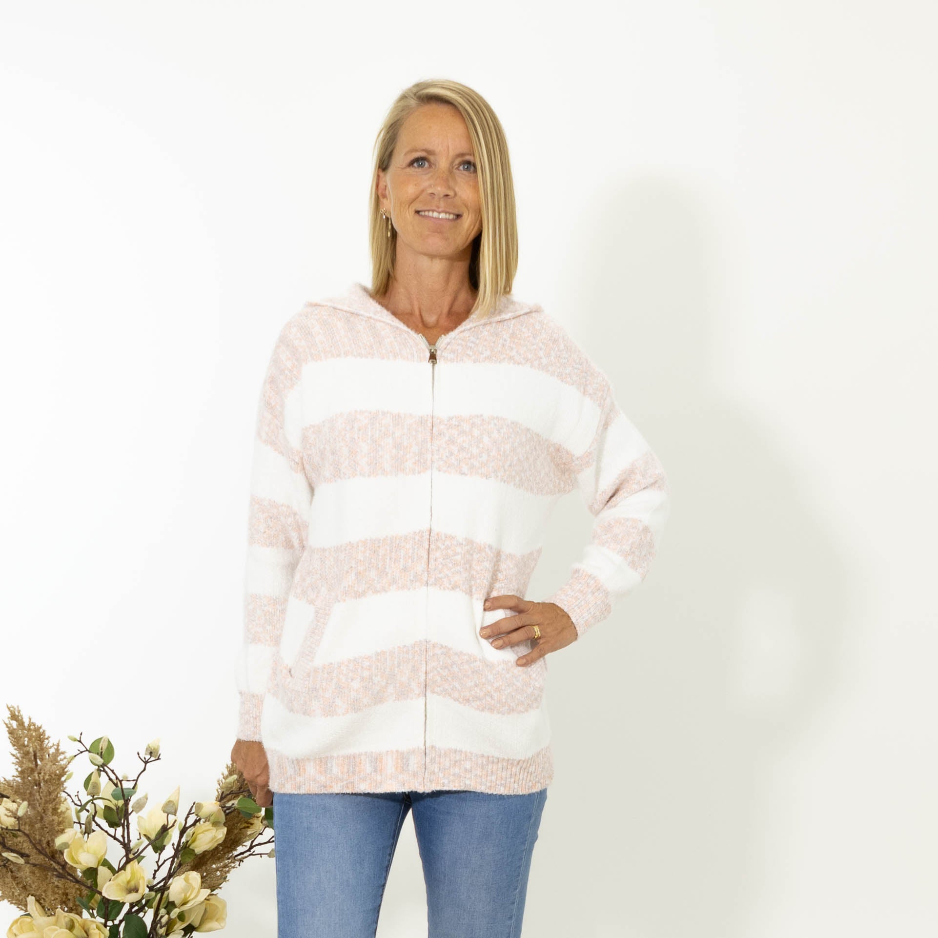 Elina lynlås strik, Rosa