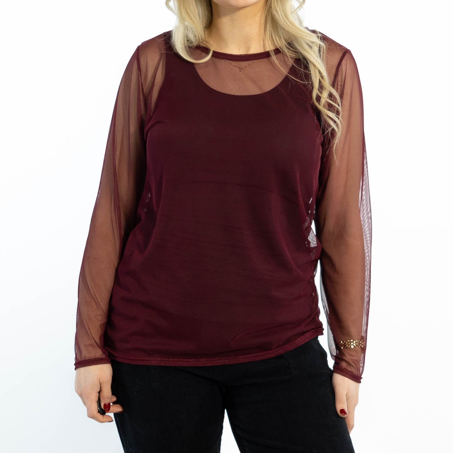 Sally mesh overdel, Bordeaux